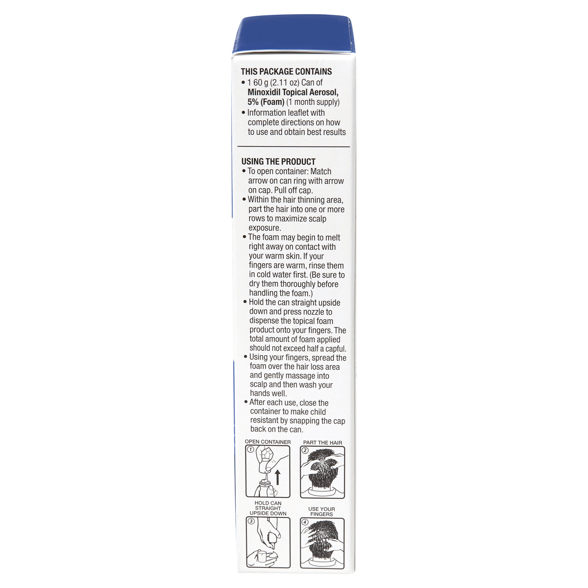 slide 3 of 5, Meijer Men's Minoxidil Topical Aerosol 5% (Foam) Hair Regrowth Treatment, 2.11 oz