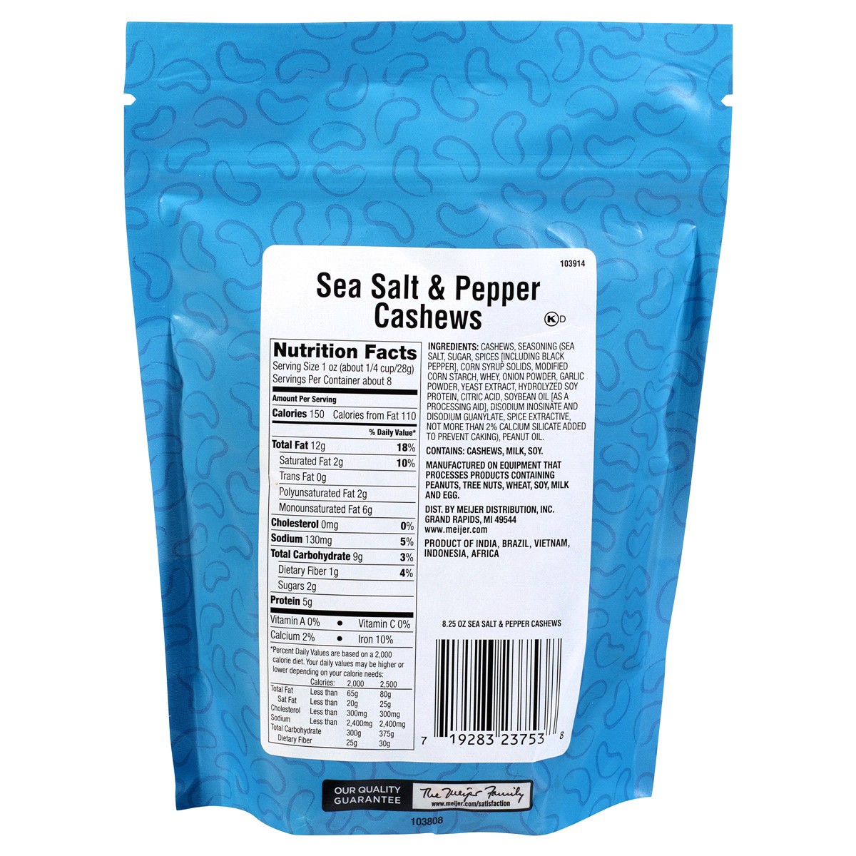 slide 2 of 2, Meijer Salt & Pepper Cashew Halves & Pieces, 8.25 oz