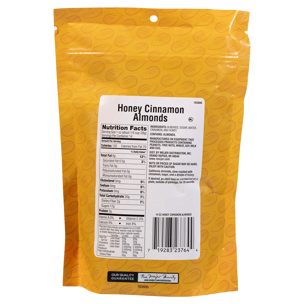 slide 2 of 2, Meijer Honey Cinnamon Almonds, 14 oz