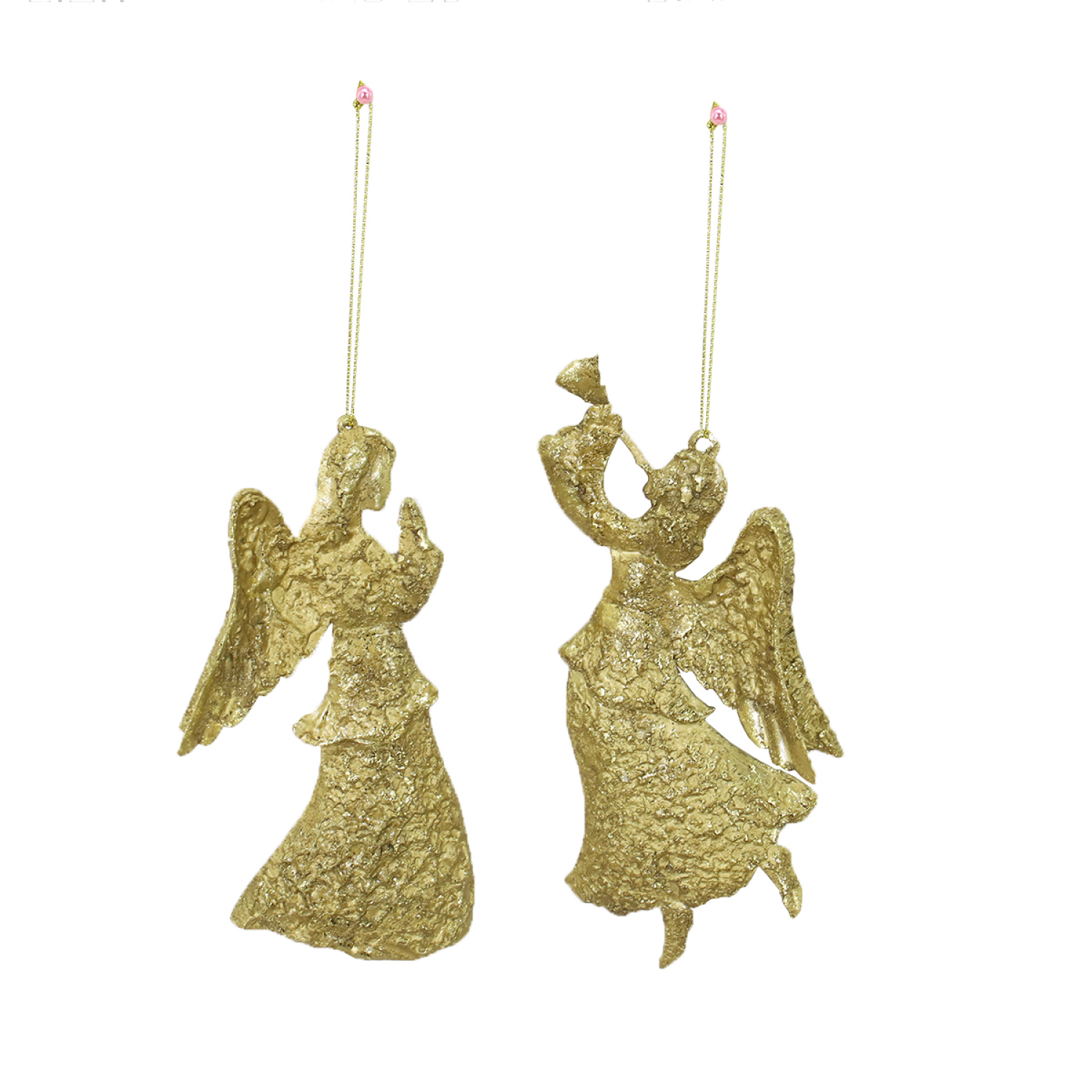 slide 1 of 4, December Home Metal Angel Ornament, 2 Assortment, 6 in