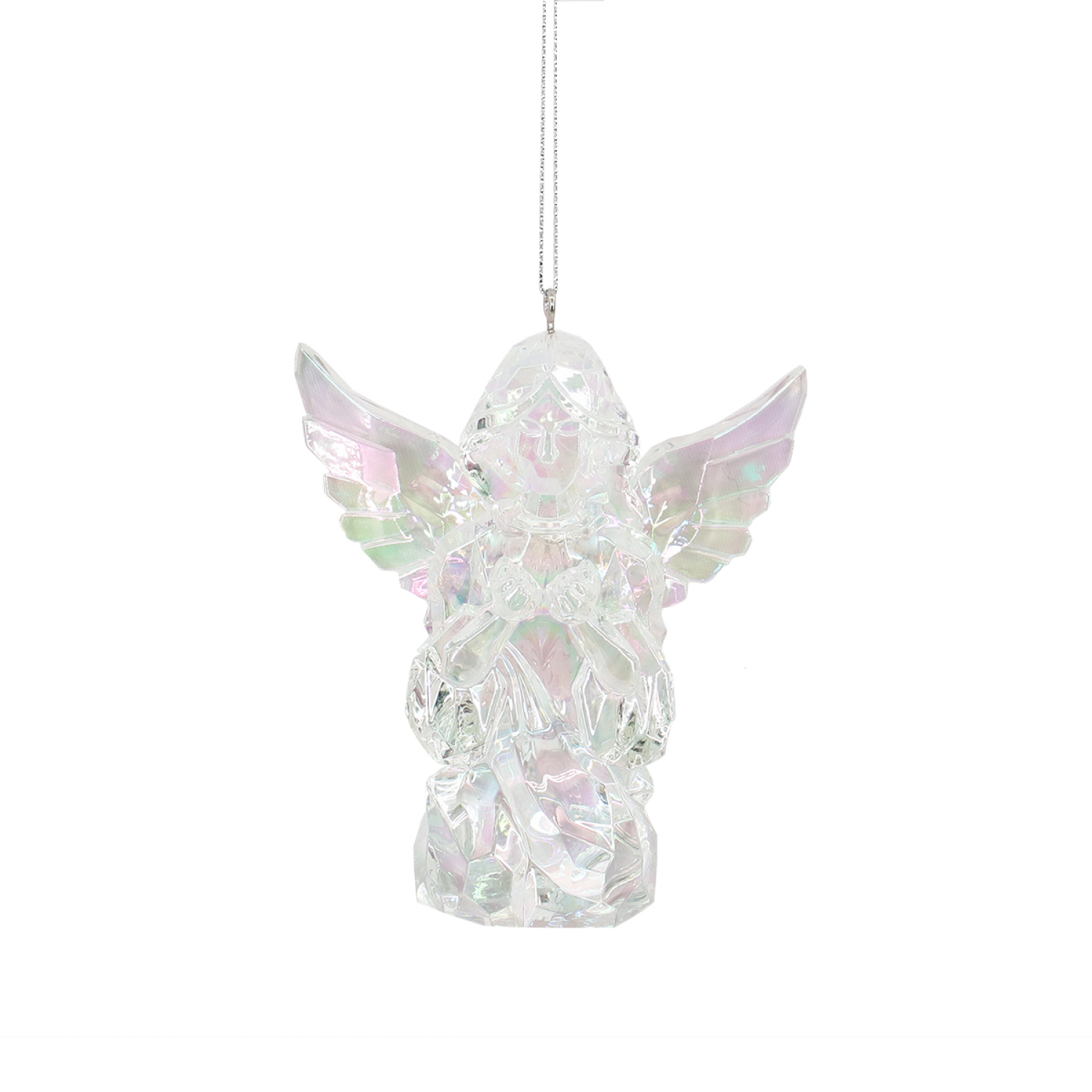 slide 1 of 1, December Home Acrylic Angel Ornament, 3.5 in