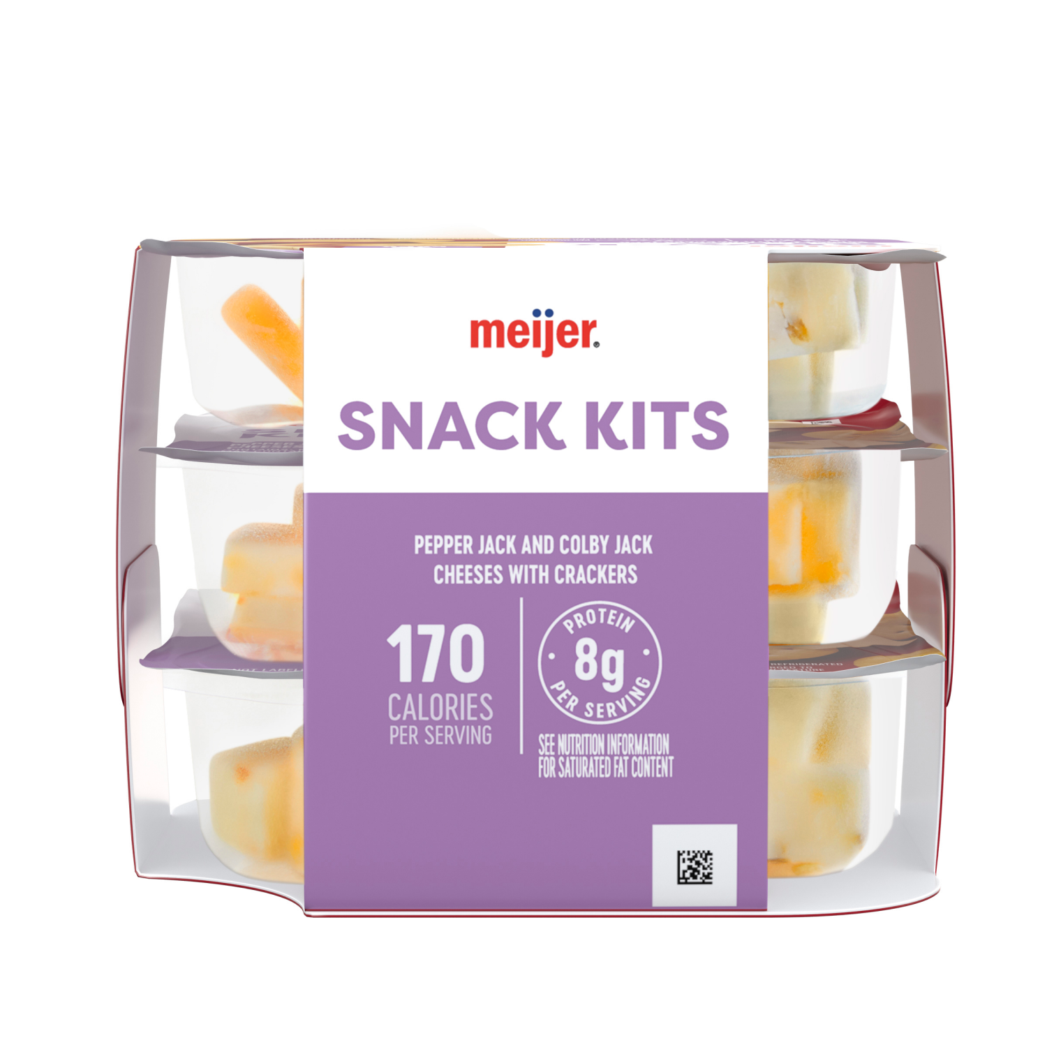 slide 5 of 5, Meijer Snack Kits Colby Jack Cheese, Pepper Jack Cheese, And Mini Round Crackers 3 Pack, 3 ct