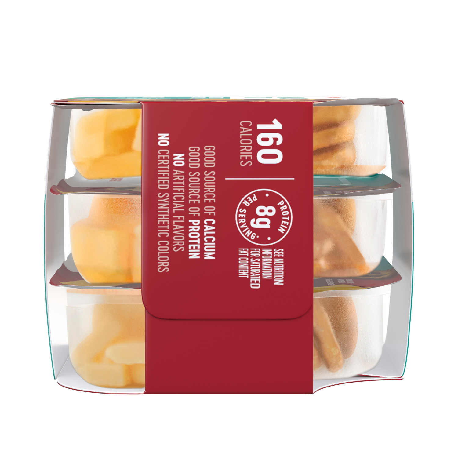 slide 4 of 5, Meijer Snack Kits Yellow Sharp Cheddar Cheese, Gouda Cheese, And Pretzels 3 Pack, 3 ct