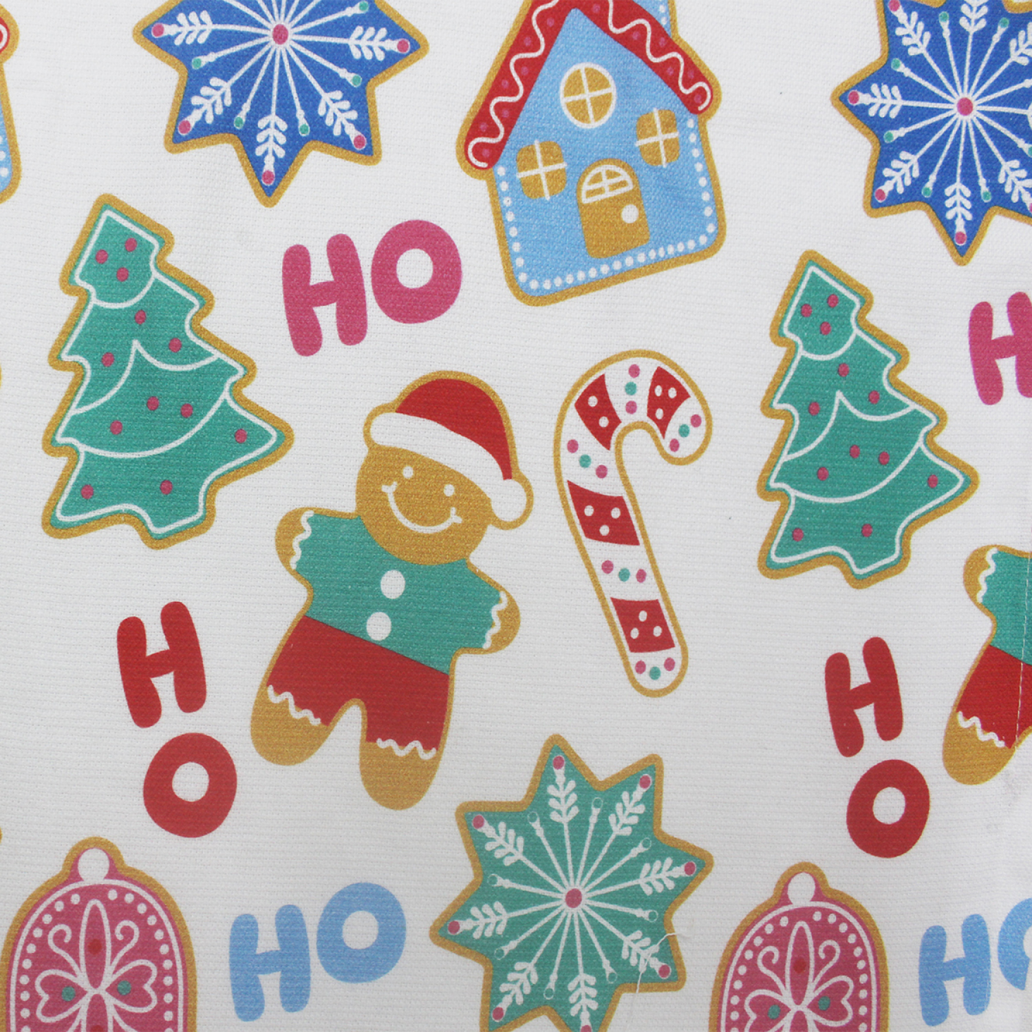 slide 3 of 3, December Home Red Ho Ho Ho Printed Dual Purpose KT, 16 in x 26 in, 1 ct