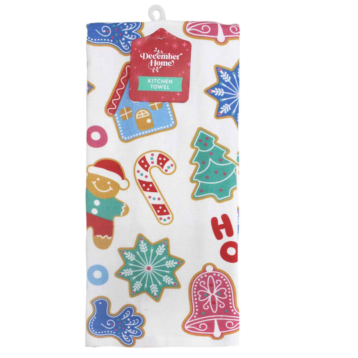 slide 1 of 3, December Home Red Ho Ho Ho Printed Dual Purpose KT, 16 in x 26 in, 1 ct