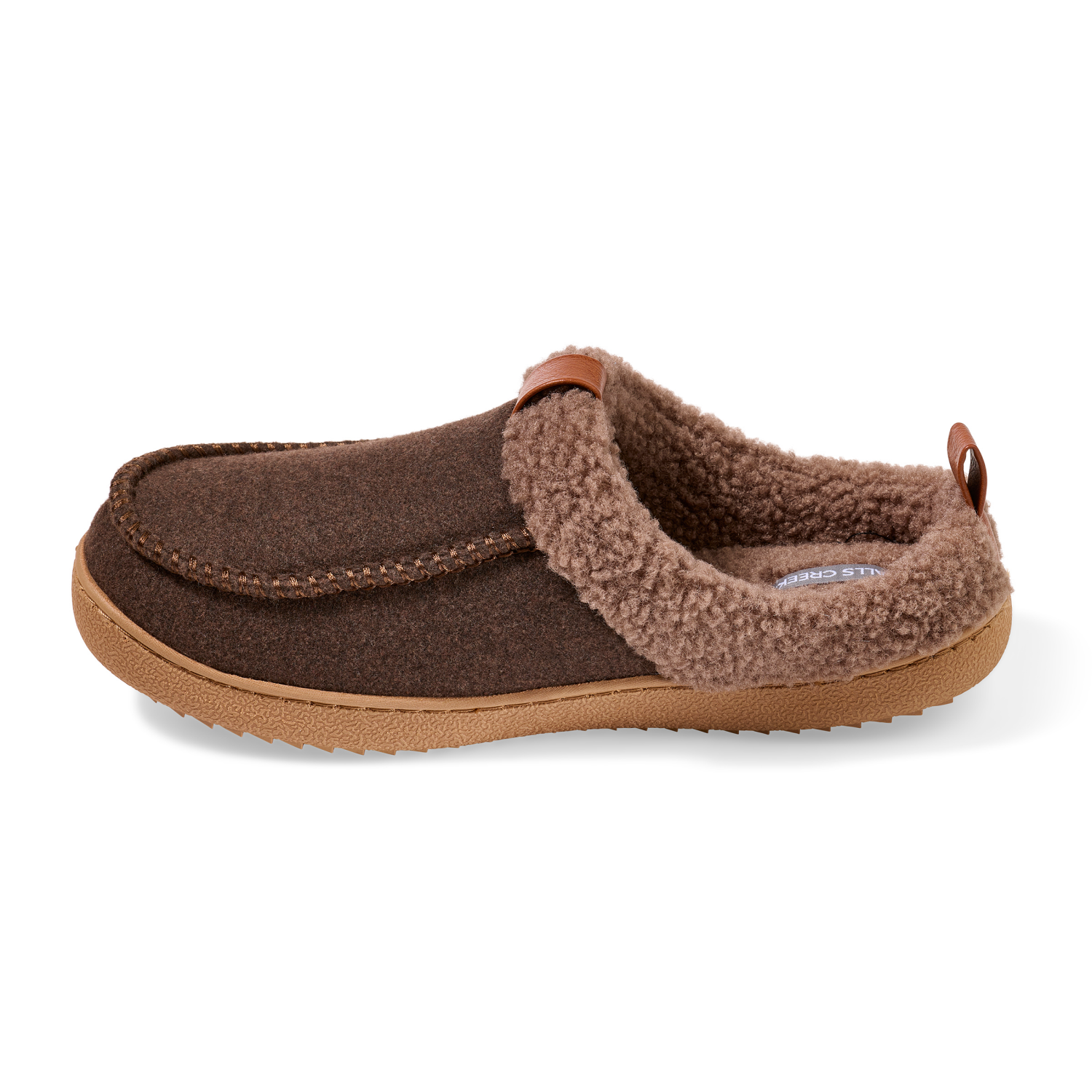 slide 4 of 8, Falls Creek Men's Slipper Lee, Brown, Size L, LG
