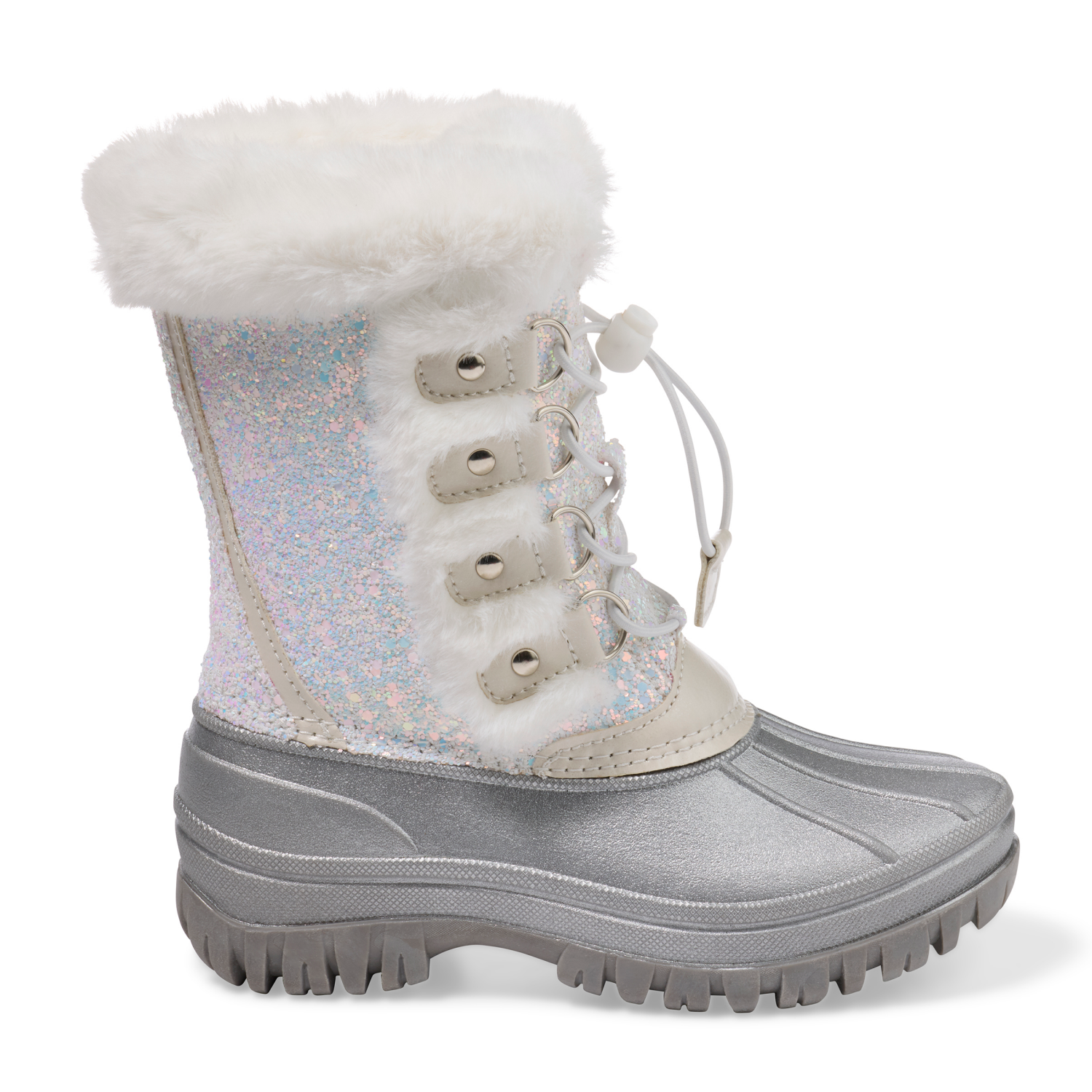 slide 5 of 6, Falls Creek Girls' Winter Boot, White, Size 3, 1 ct