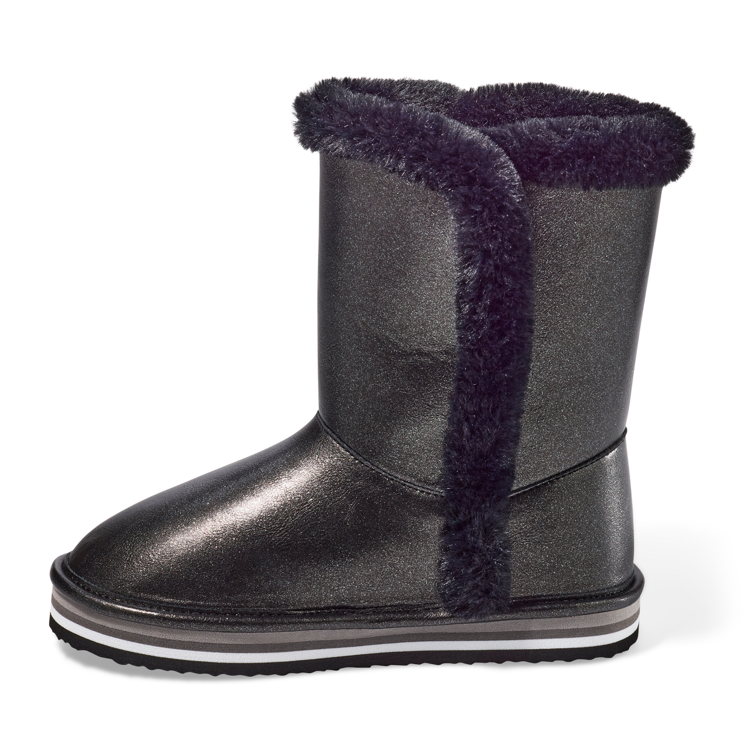 slide 4 of 6, Falls Creek Girls' Millie Fashion Boot, Black, Size 3, 1 ct