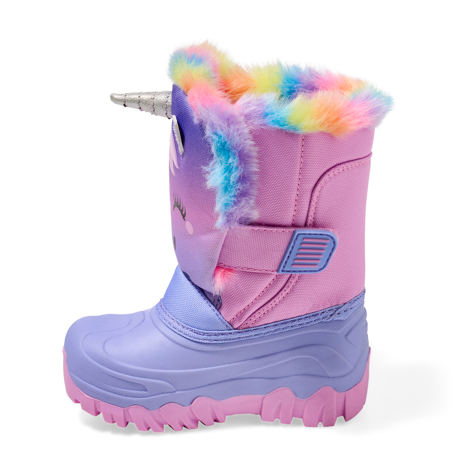 slide 4 of 6, Falls Creek Kids Toddler Girls' 3D Unicorn Winterboot, Purple, Size 12, 1 ct