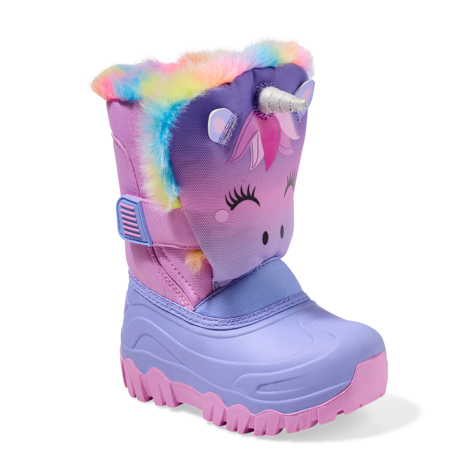 slide 1 of 6, Falls Creek Kids Toddler Girls' 3D Unicorn Winterboot, Purple, Size 12, 1 ct