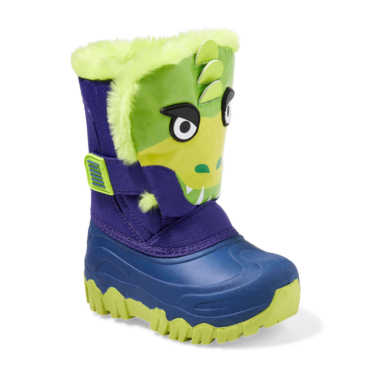 slide 1 of 6, Falls Creek Kids Toddler Boys' 3D Dino Winterboot, Blue, Size 12, 1 ct