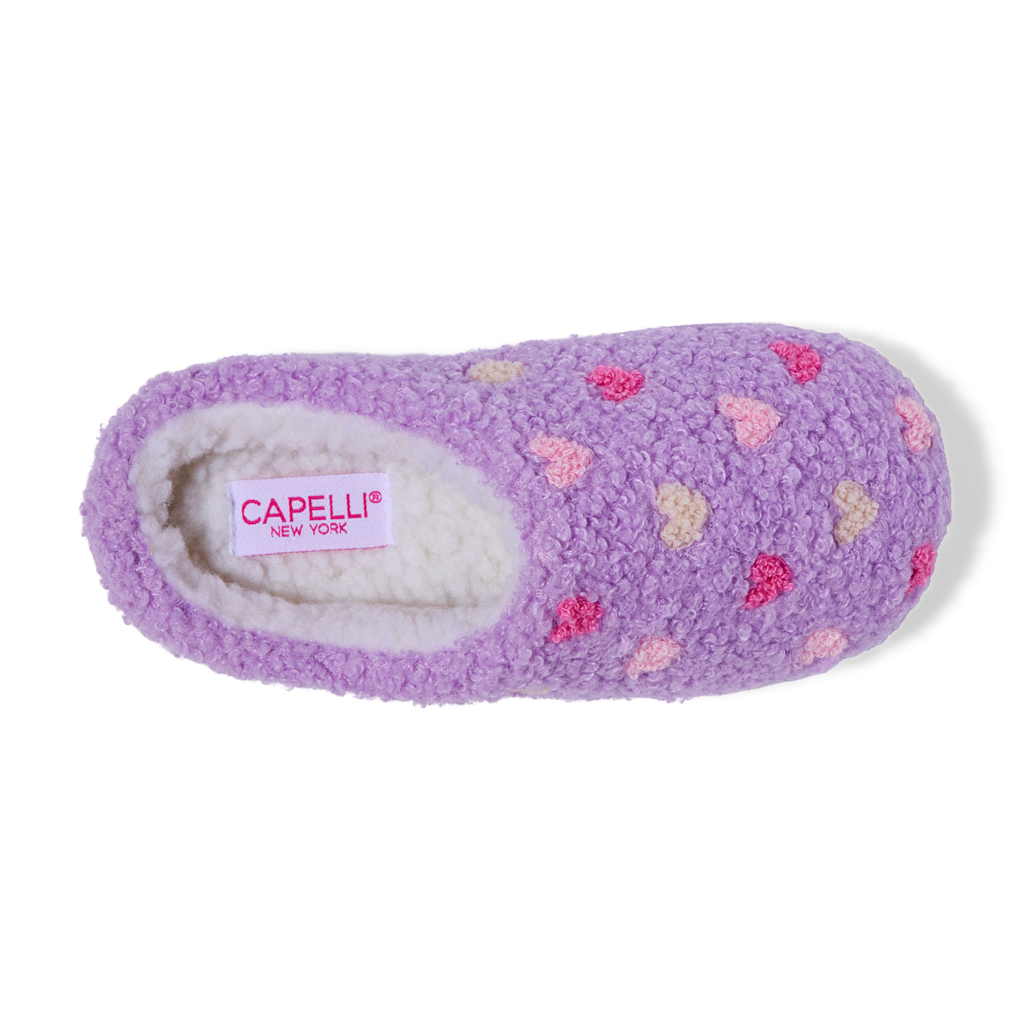 slide 6 of 6, Falls Creek Girl Scuff Hearts. Purple. Size L, LG