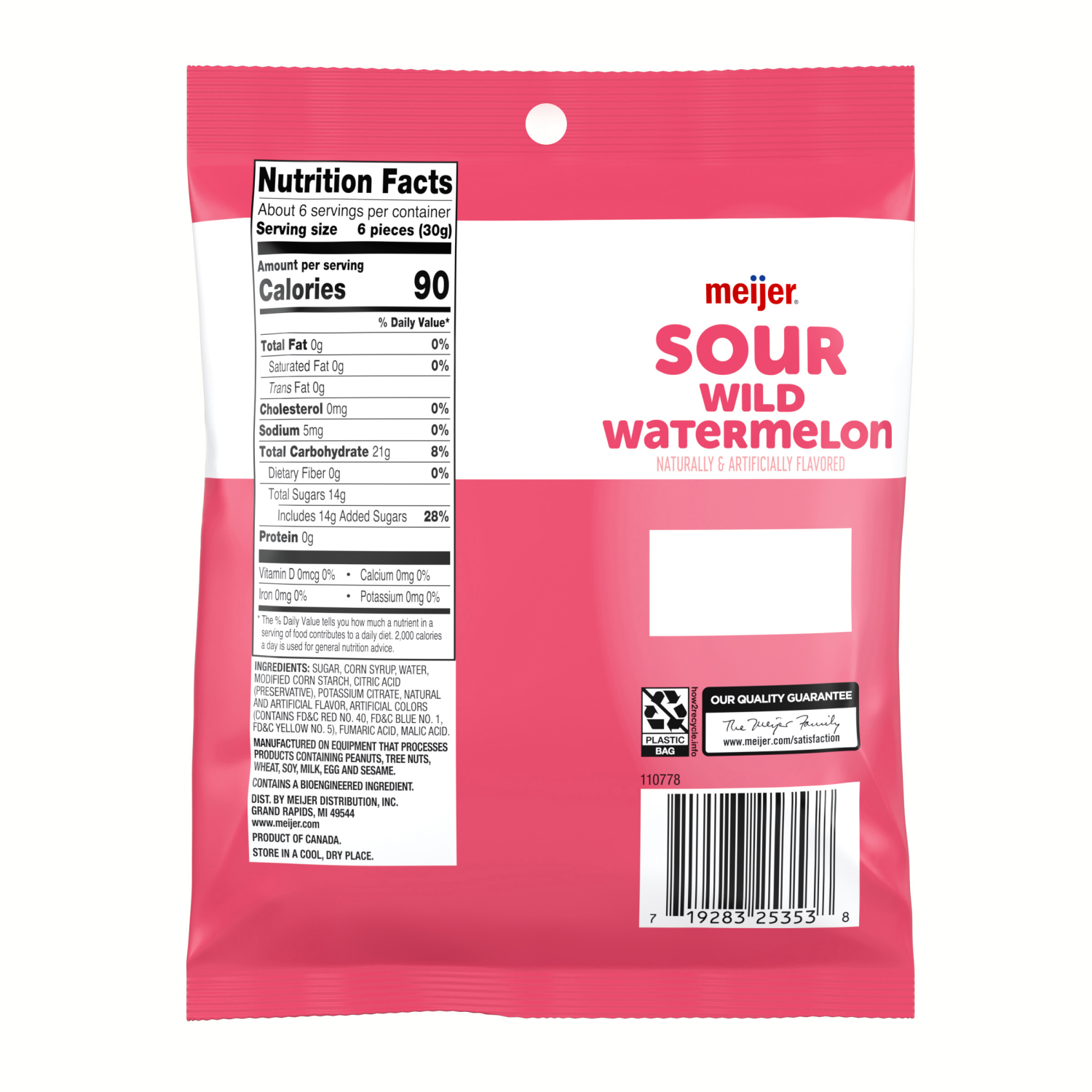 slide 2 of 2, Meijer Sour Wild Watermelon 6oz, 6 oz