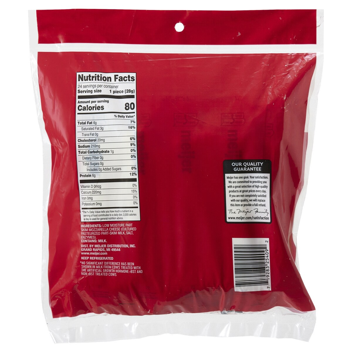 slide 2 of 2, Meijer Mozzarella String Cheese, 24 oz