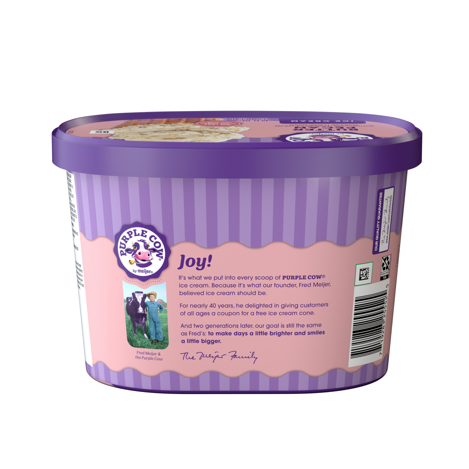 slide 2 of 5, Purple Cow Butter Pecan Ice Cream, 1.5 qt