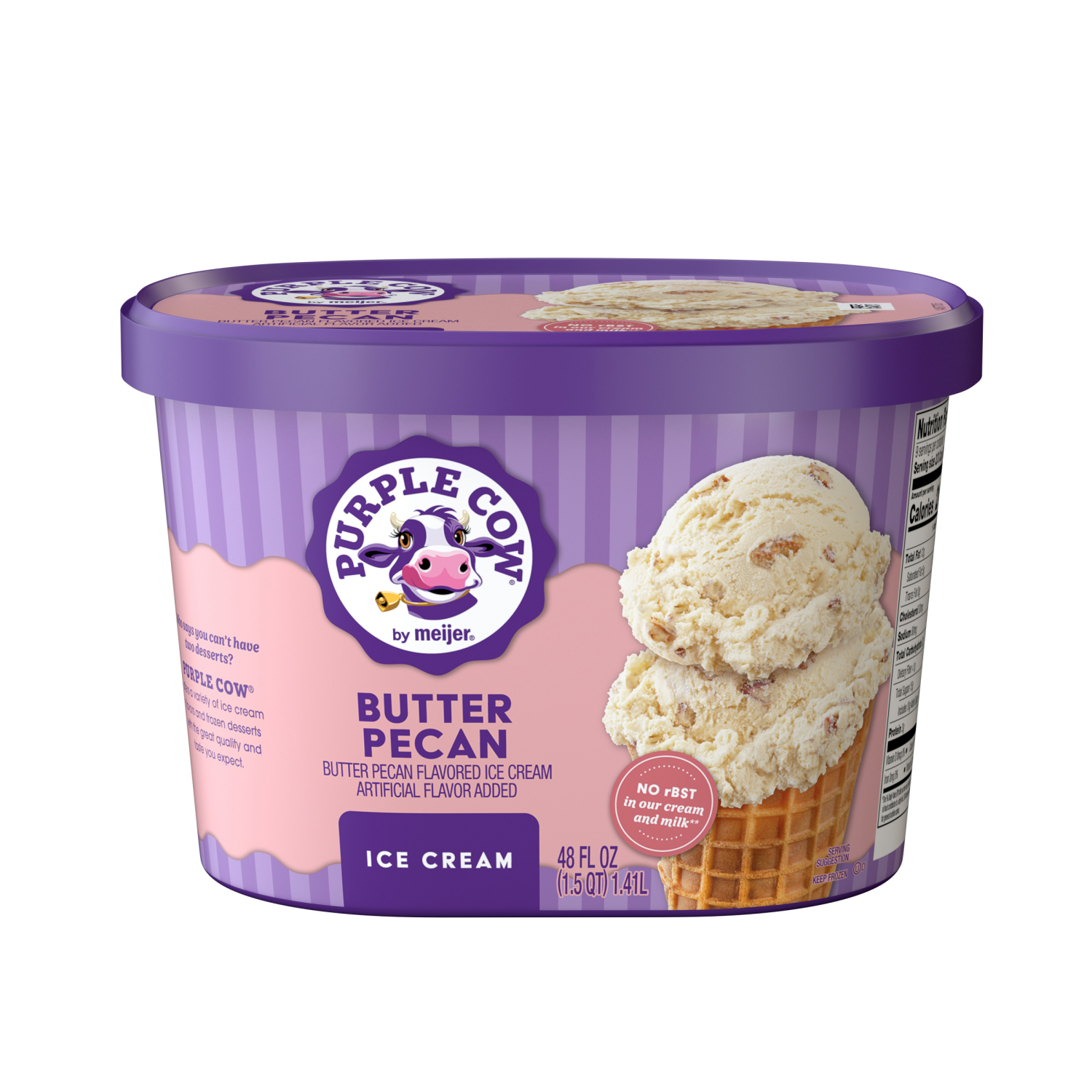 slide 1 of 5, Purple Cow Butter Pecan Ice Cream, 1.5 qt