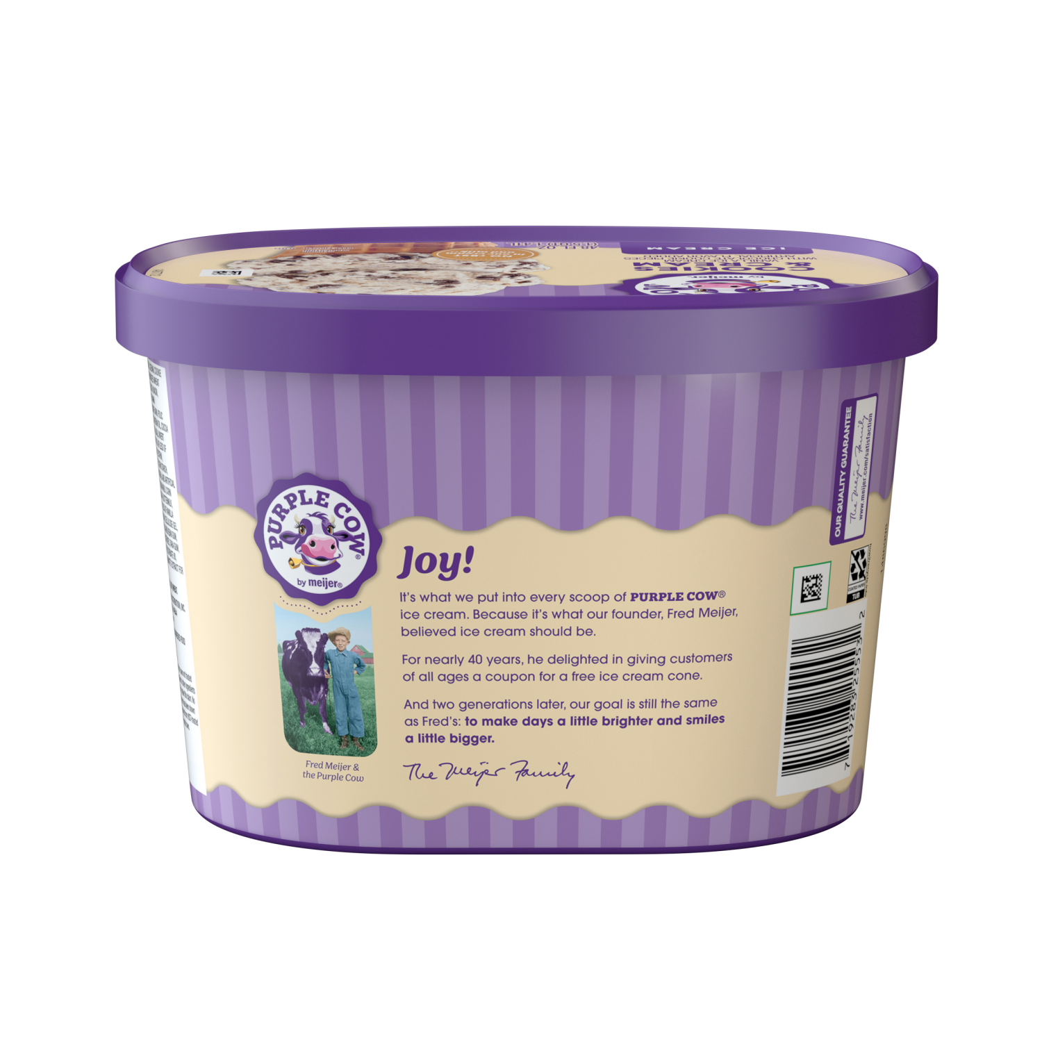 slide 5 of 5, Purple Cow Cookies & Cream Ice Cream, 1.5 qt