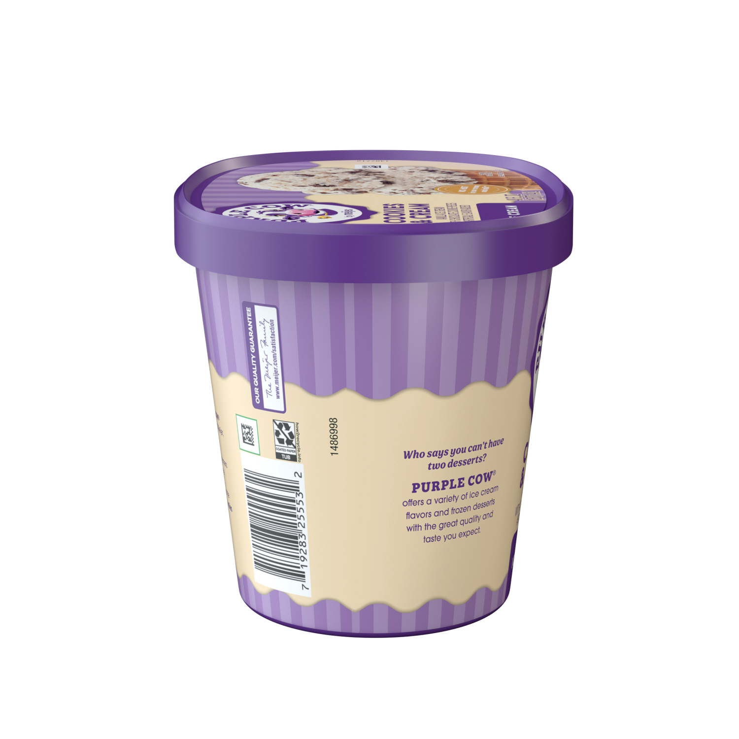 slide 3 of 5, Purple Cow Cookies & Cream Ice Cream, 1.5 qt