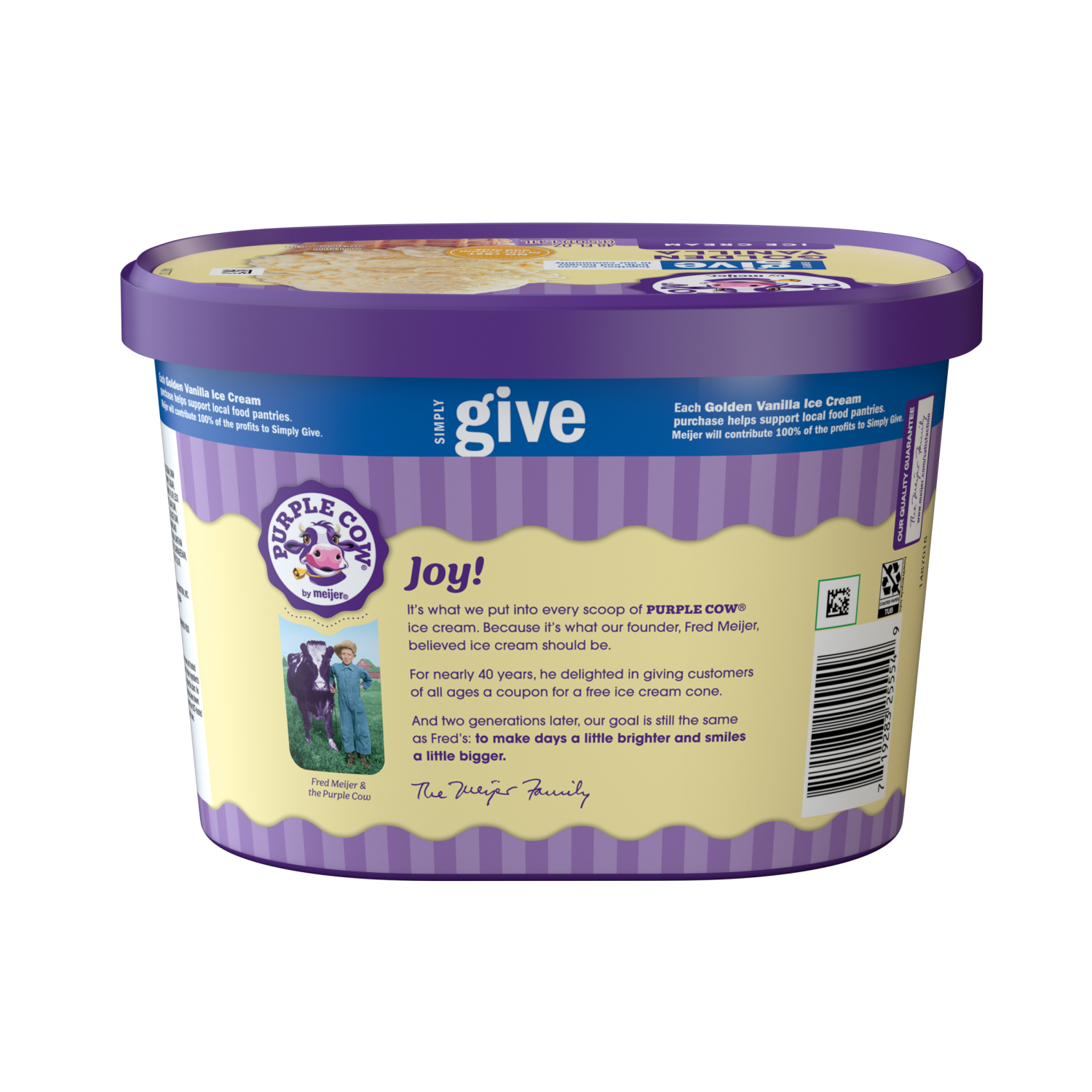 slide 2 of 5, Purple Cow Golden Vanilla & Simply Give, 1.5 qt