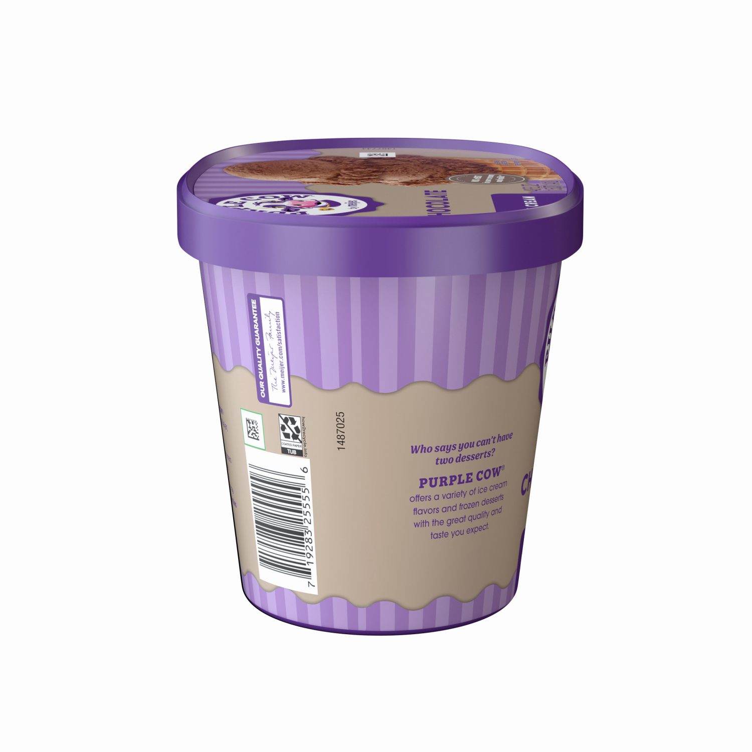 slide 3 of 5, Purple Cow Chocolate Ice Cream, 1.5 qt, 1.5 qt