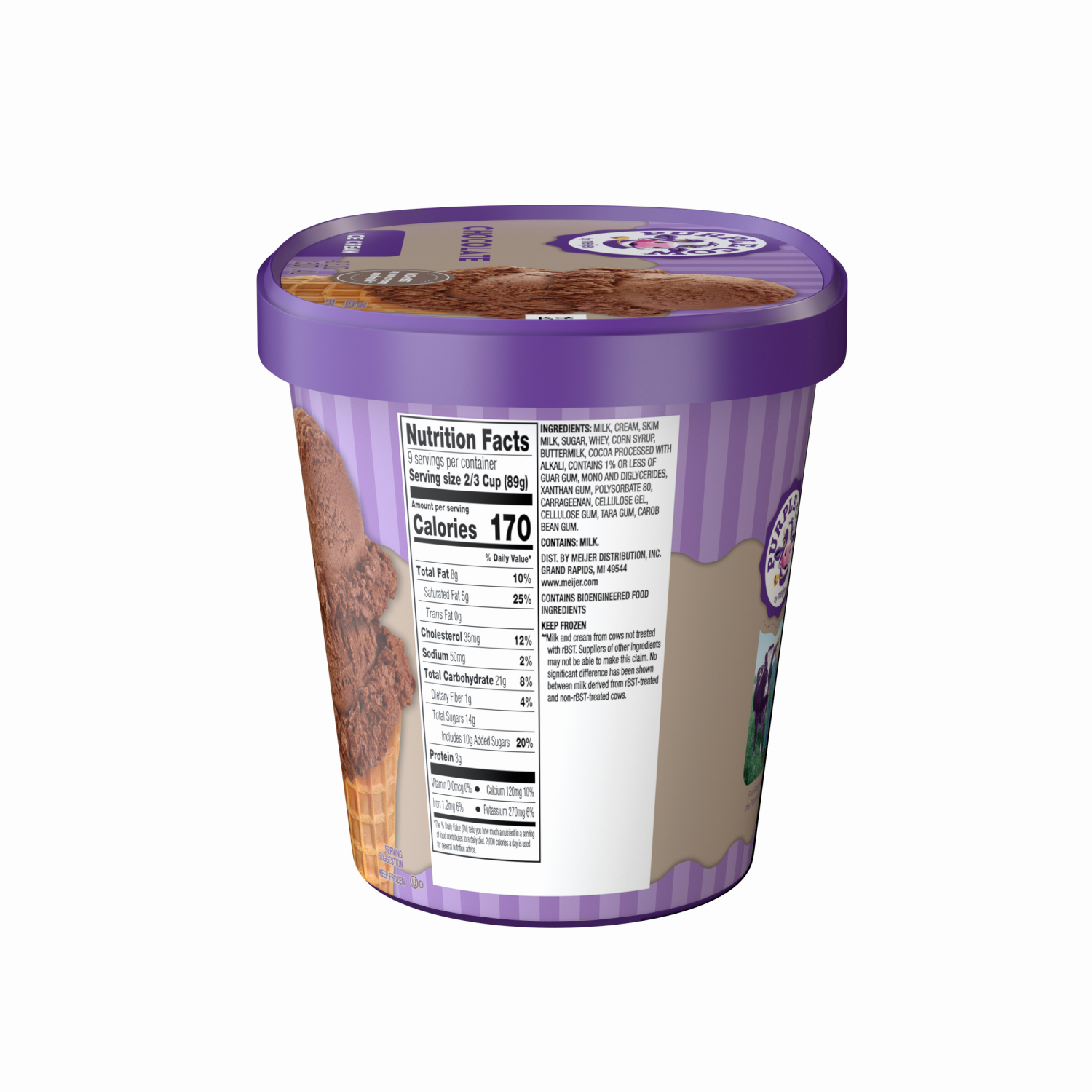 slide 4 of 5, Purple Cow Chocolate Ice Cream, 1.5 qt, 1.5 qt