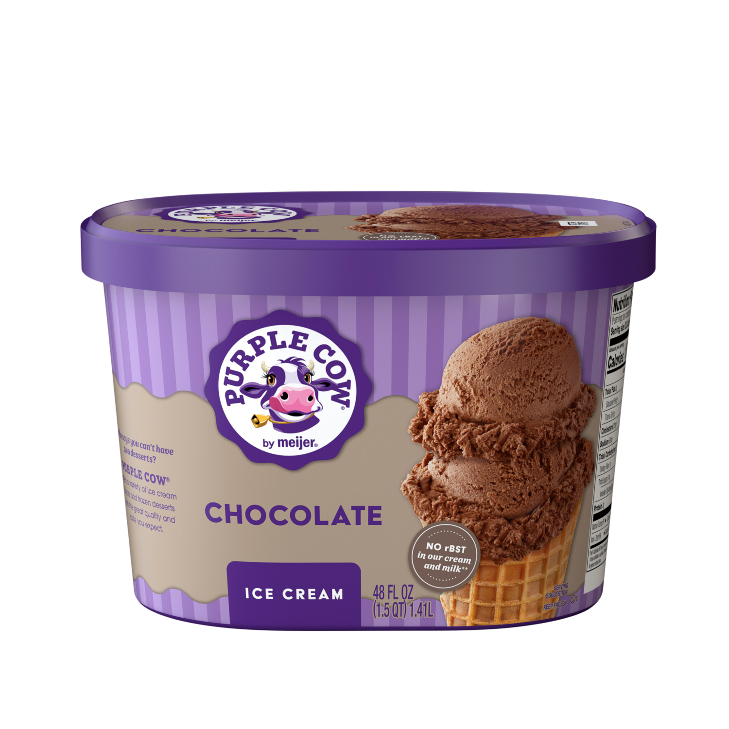 slide 1 of 5, Purple Cow Chocolate Ice Cream, 1.5 qt, 1.5 qt