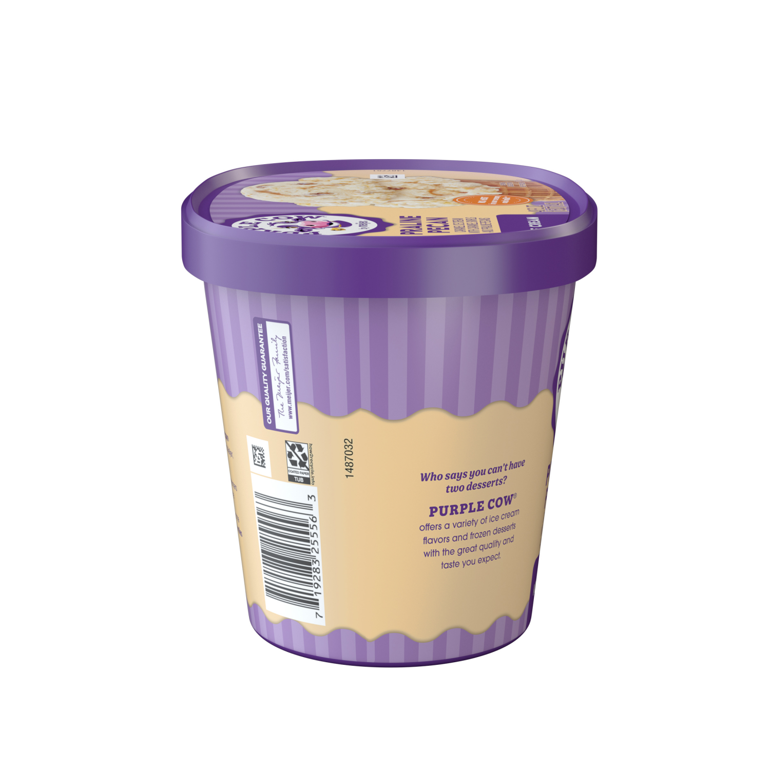 slide 3 of 5, Purple Cow Praline Pecan Ice Cream, 1.5 qt