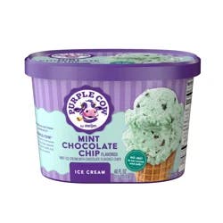 Purple Cow Mint Chocolate Chip Ice Cream, 1.5 qt
