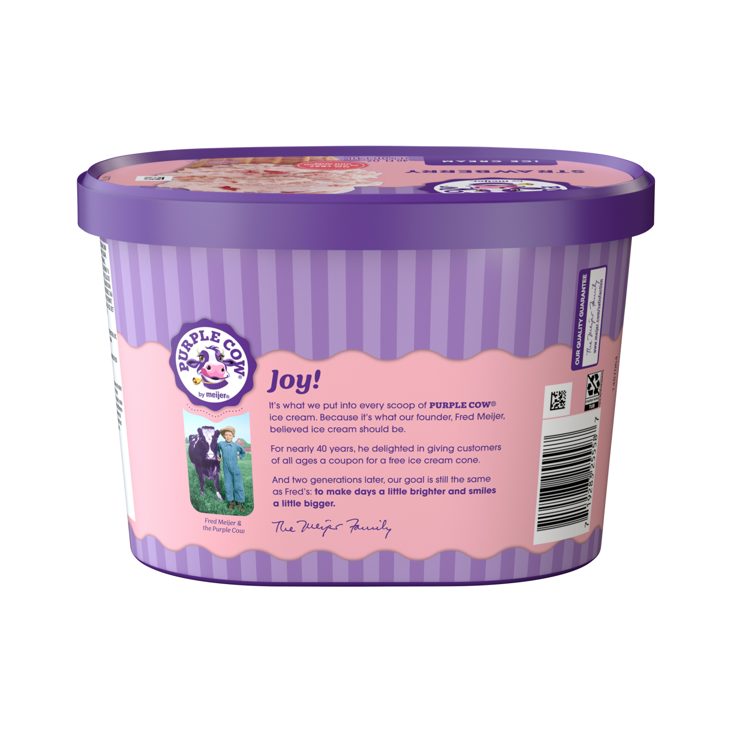 slide 2 of 5, Purple Cow Strawberry Ice Cream, 1.5 qt