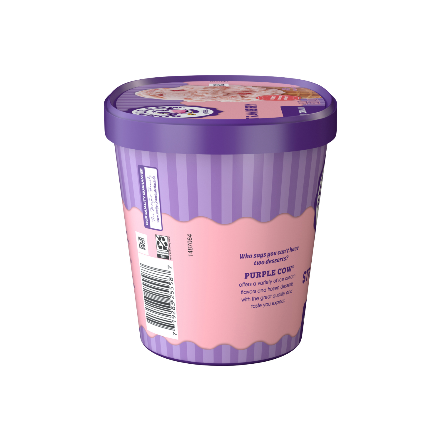slide 4 of 5, Purple Cow Strawberry Ice Cream, 1.5 qt