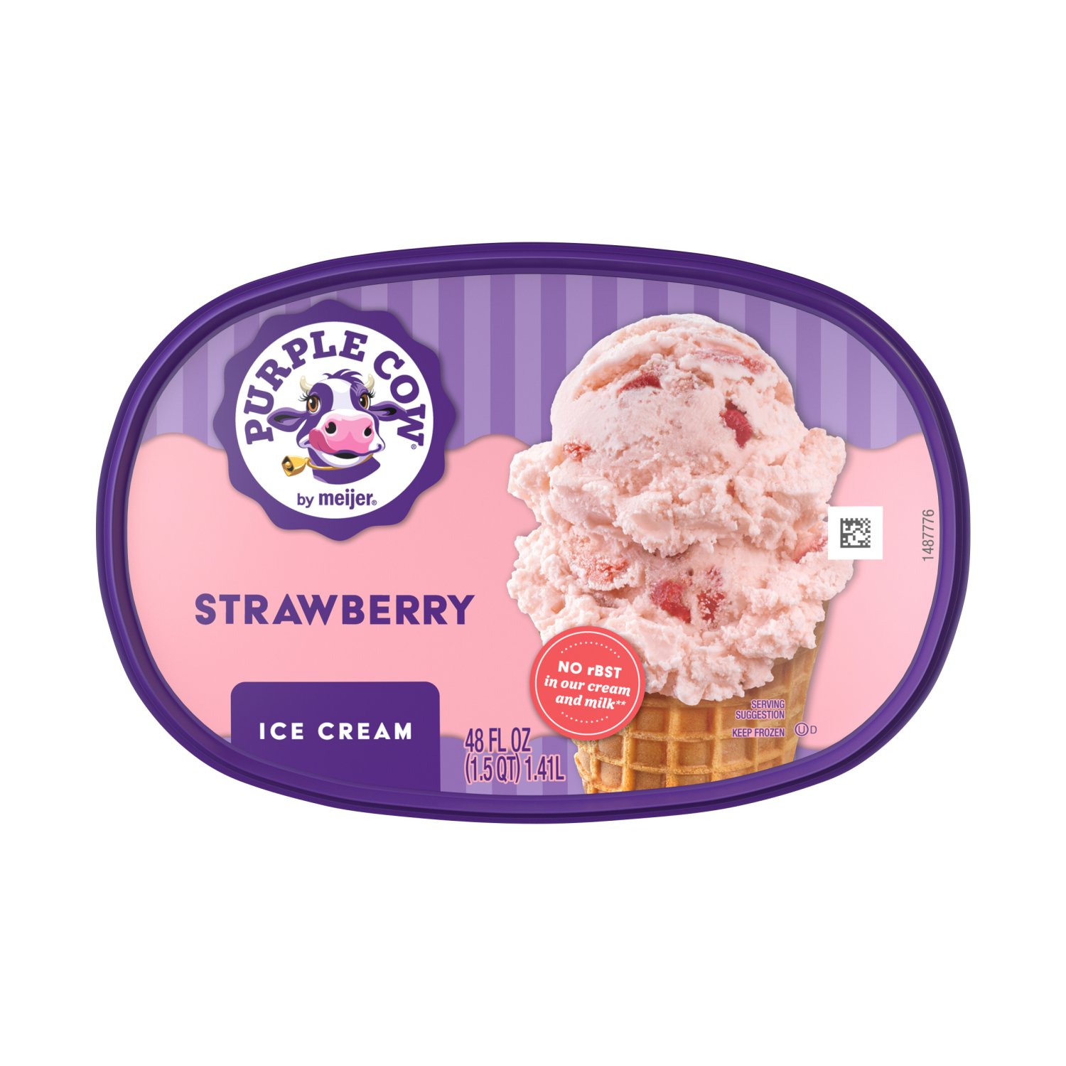 slide 5 of 5, Purple Cow Strawberry Ice Cream, 1.5 qt