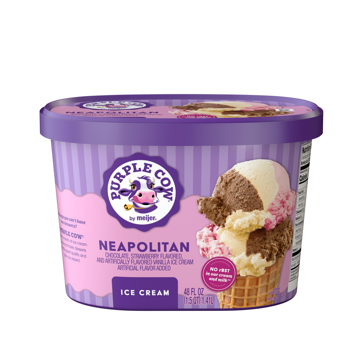 slide 1 of 5, Purple Cow Neapolitan Ice Cream, 1.5 qt