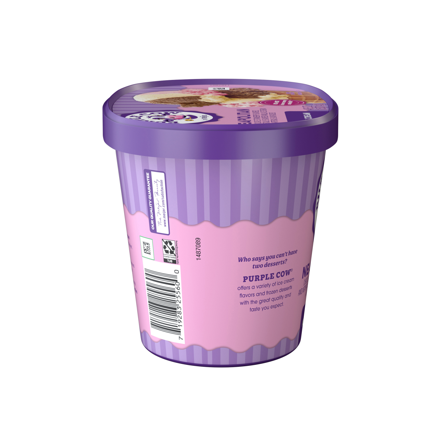 slide 3 of 5, Purple Cow Neapolitan Ice Cream, 1.5 qt
