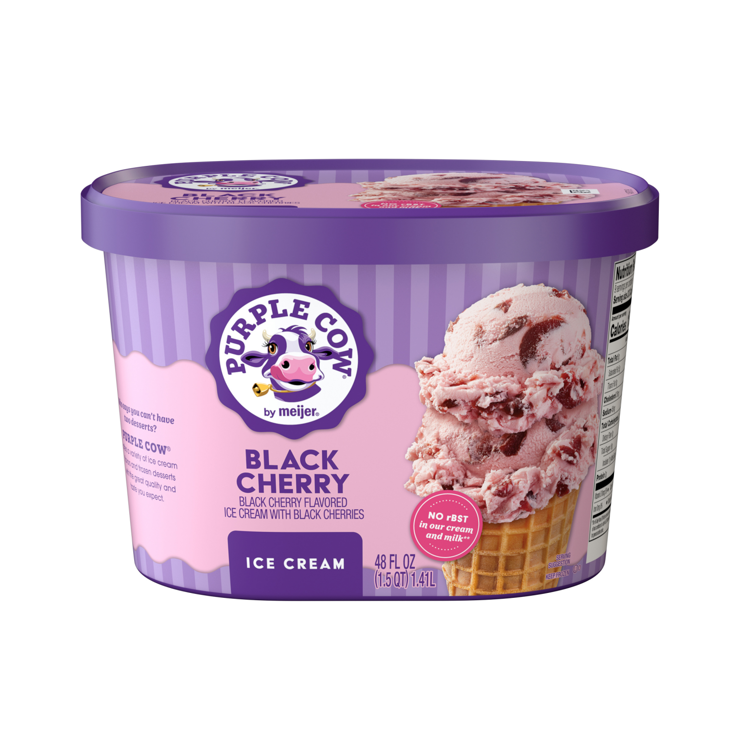 slide 1 of 5, Purple Cow Black Cherry Ice Cream - 1.5 qt, 1.5 qt