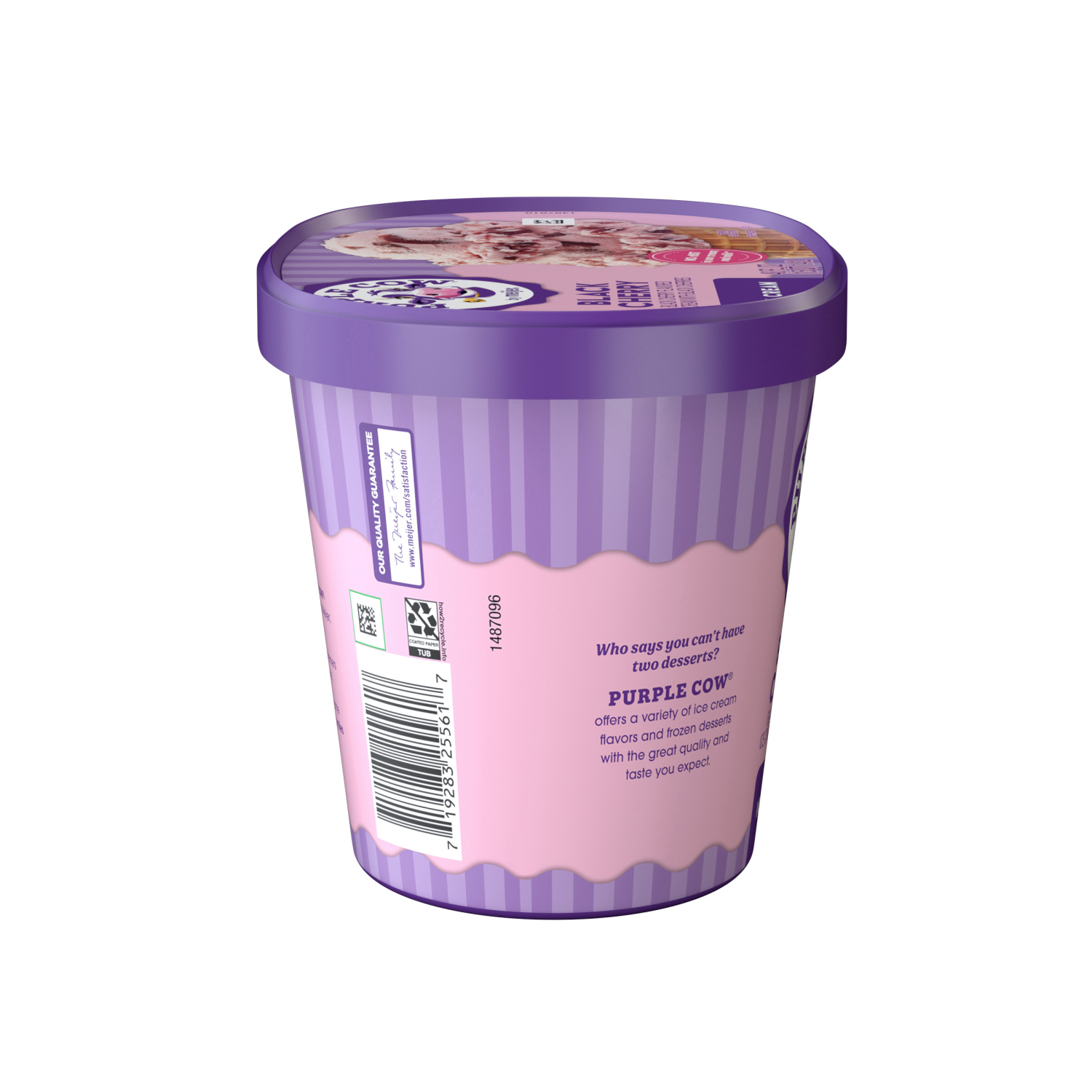 slide 3 of 5, Purple Cow Black Cherry Ice Cream - 1.5 qt, 1.5 qt