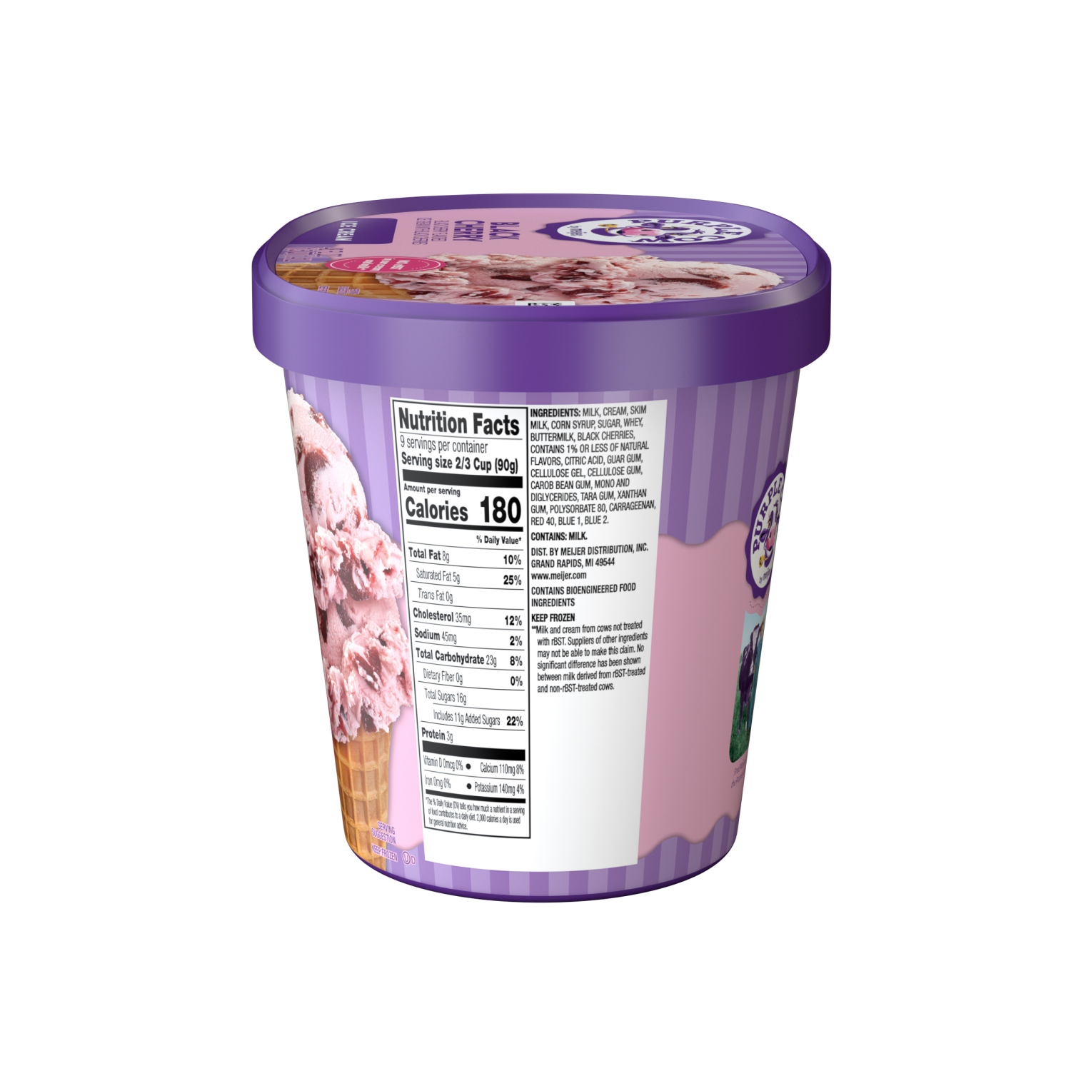 slide 4 of 5, Purple Cow Black Cherry Ice Cream - 1.5 qt, 1.5 qt