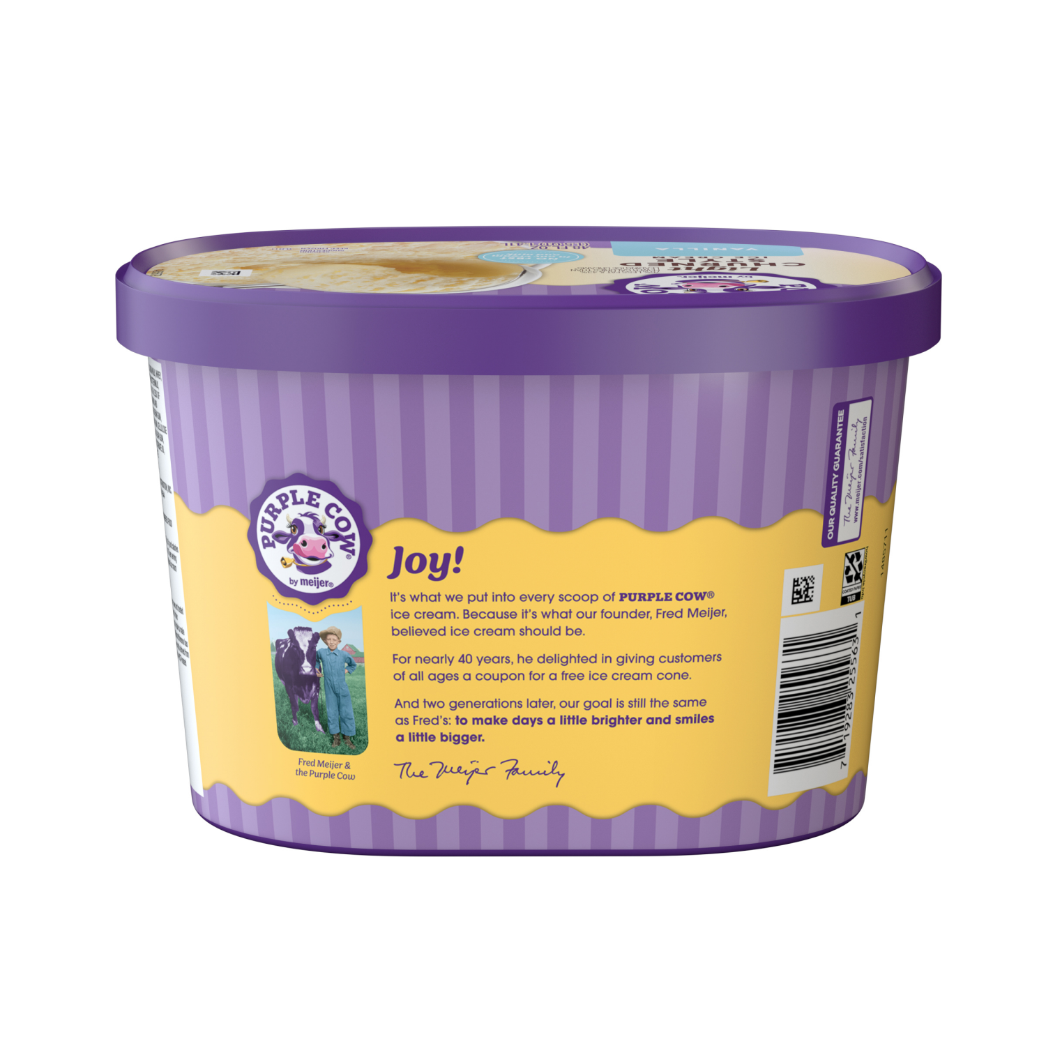 slide 2 of 5, Purple Cow Lightly Churned Vanilla Ice Cream, 1.5 qt