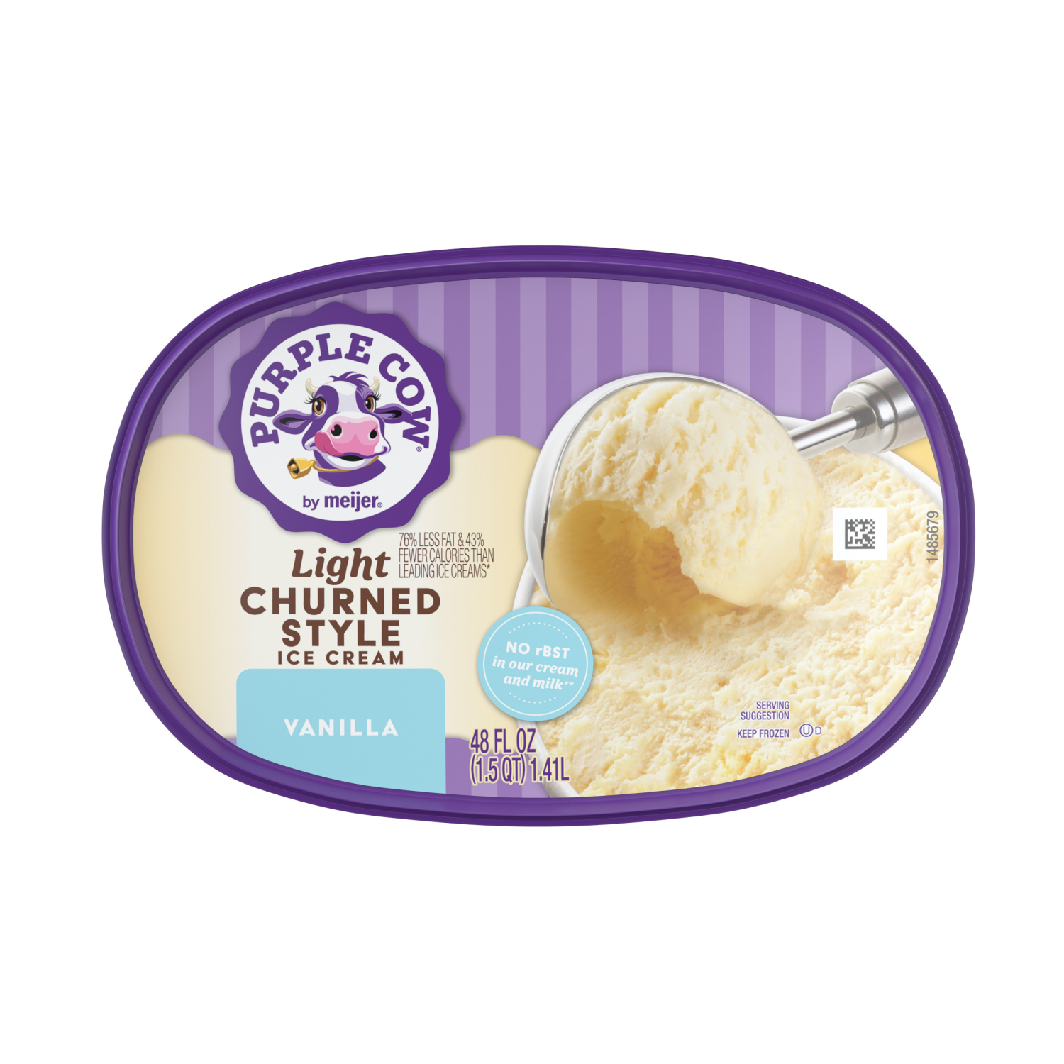 slide 5 of 5, Purple Cow Lightly Churned Vanilla Ice Cream, 1.5 qt