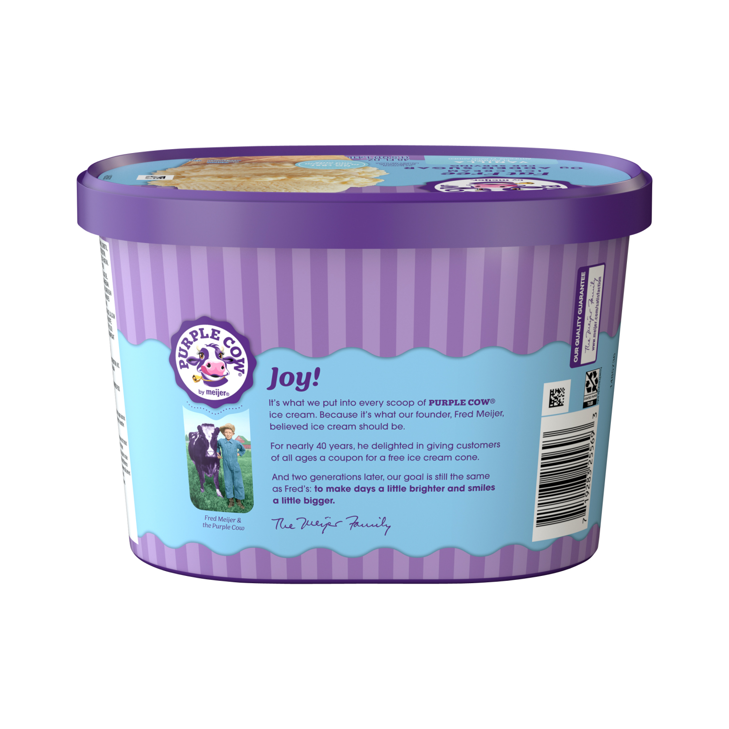 slide 2 of 5, Purple Cow Zero Added Sugar Fat Free Vanilla Frozen Ice Cream, 1.5 qt, 1.5 qt