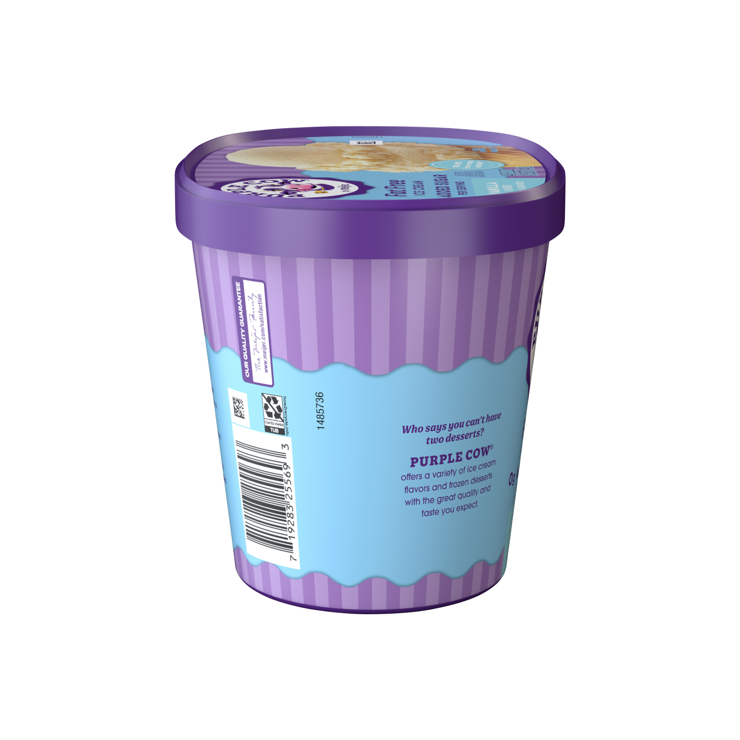 slide 4 of 5, Purple Cow Zero Added Sugar Fat Free Vanilla Frozen Ice Cream, 1.5 qt, 1.5 qt