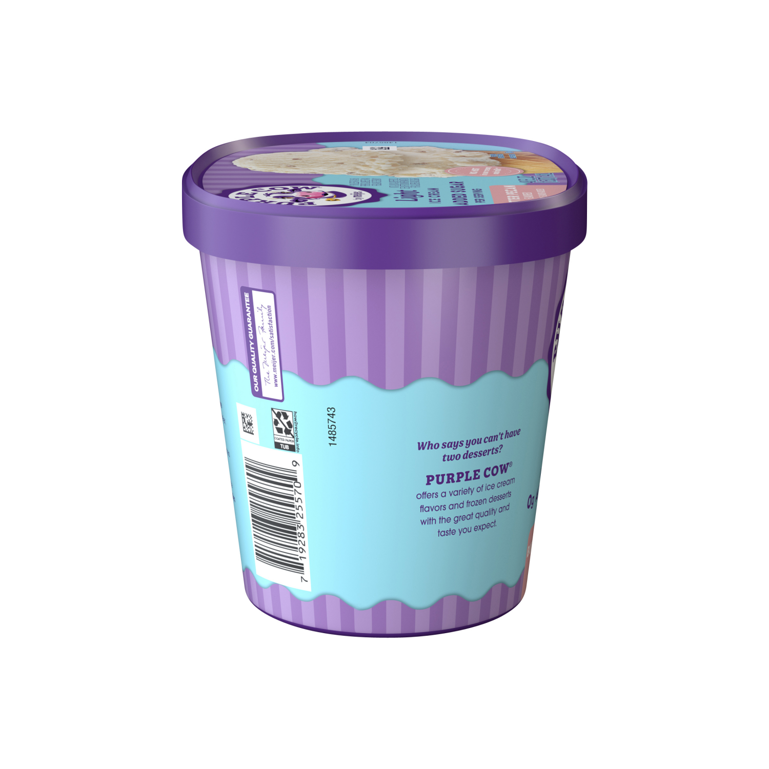 slide 4 of 5, Purple Cow No Sugar Added Butter Pecan Ice Cream, 1.5 qt