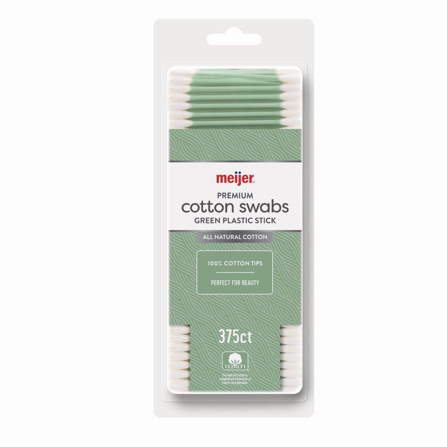 slide 1 of 2, Meijer Plastic Swab/Colors - Green, 1 ct