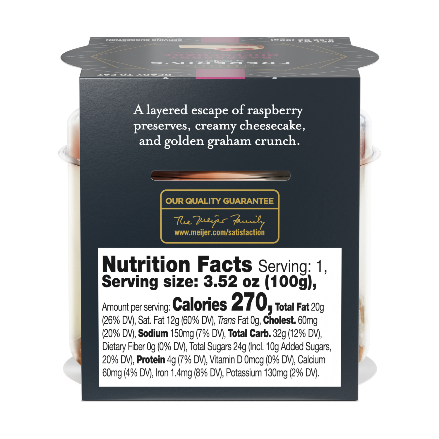 slide 2 of 6, Frederik's By Meijer FREDERIK's RASPBERRY CHEESECAKE 3.52 OZ, 3.52 oz
