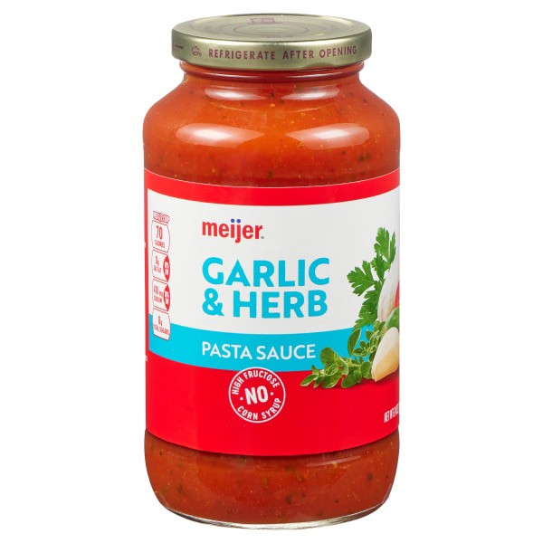 slide 8 of 17, Meijer Garlic Herb Pasta Sauce, 24 oz