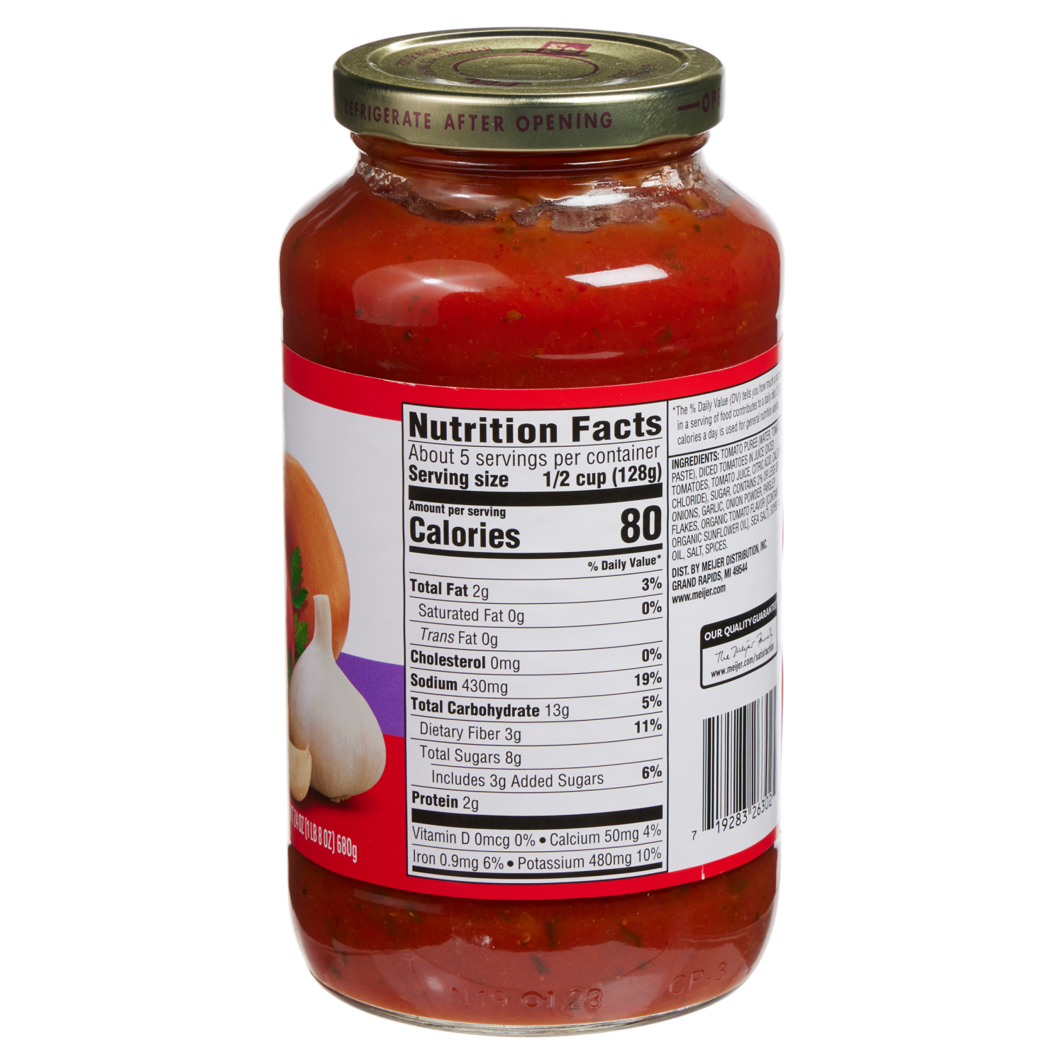 slide 3 of 5, Meijer Garlic Onion Pasta Sauce, 24 oz