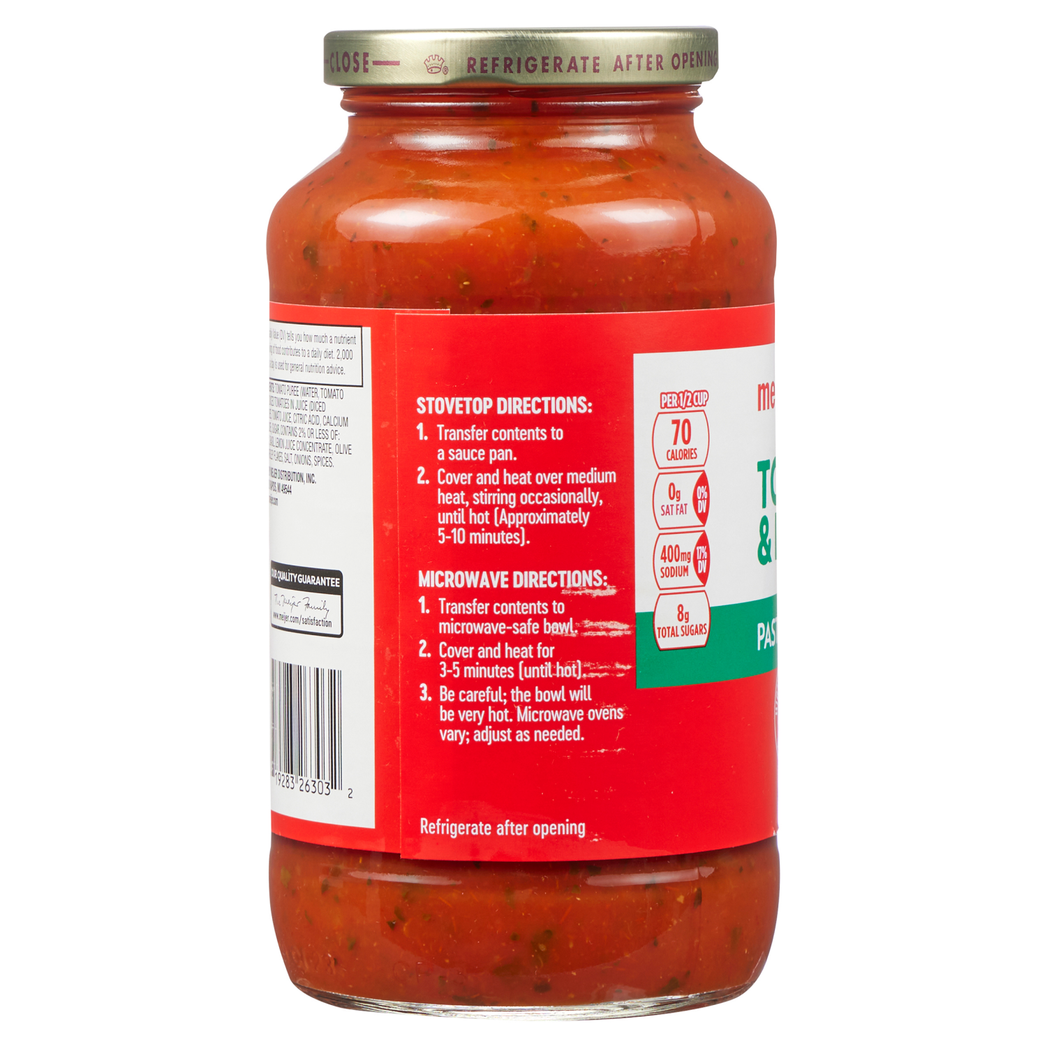 slide 2 of 3, Meijer Tomato Basil Pasta Sauce, 24 oz