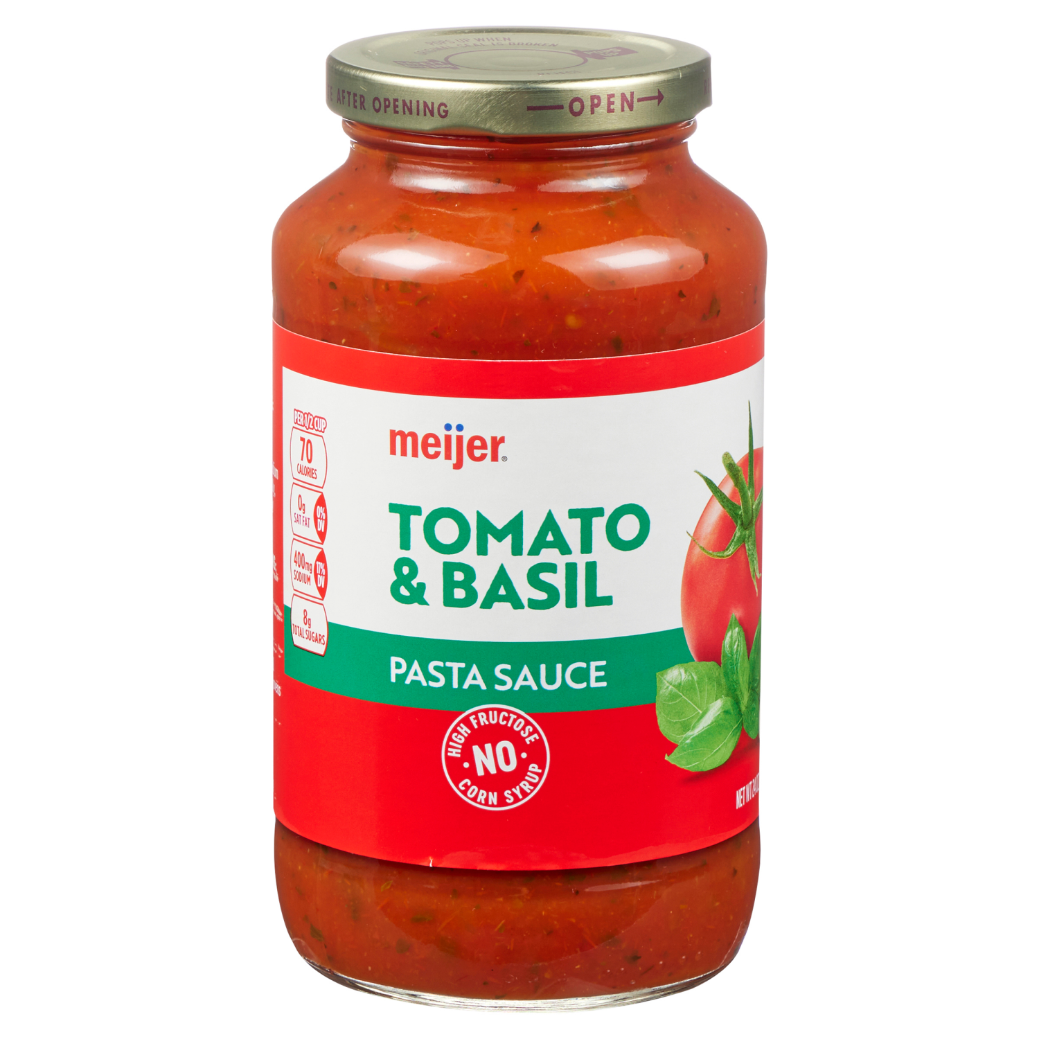 slide 3 of 3, Meijer Tomato Basil Pasta Sauce, 24 oz