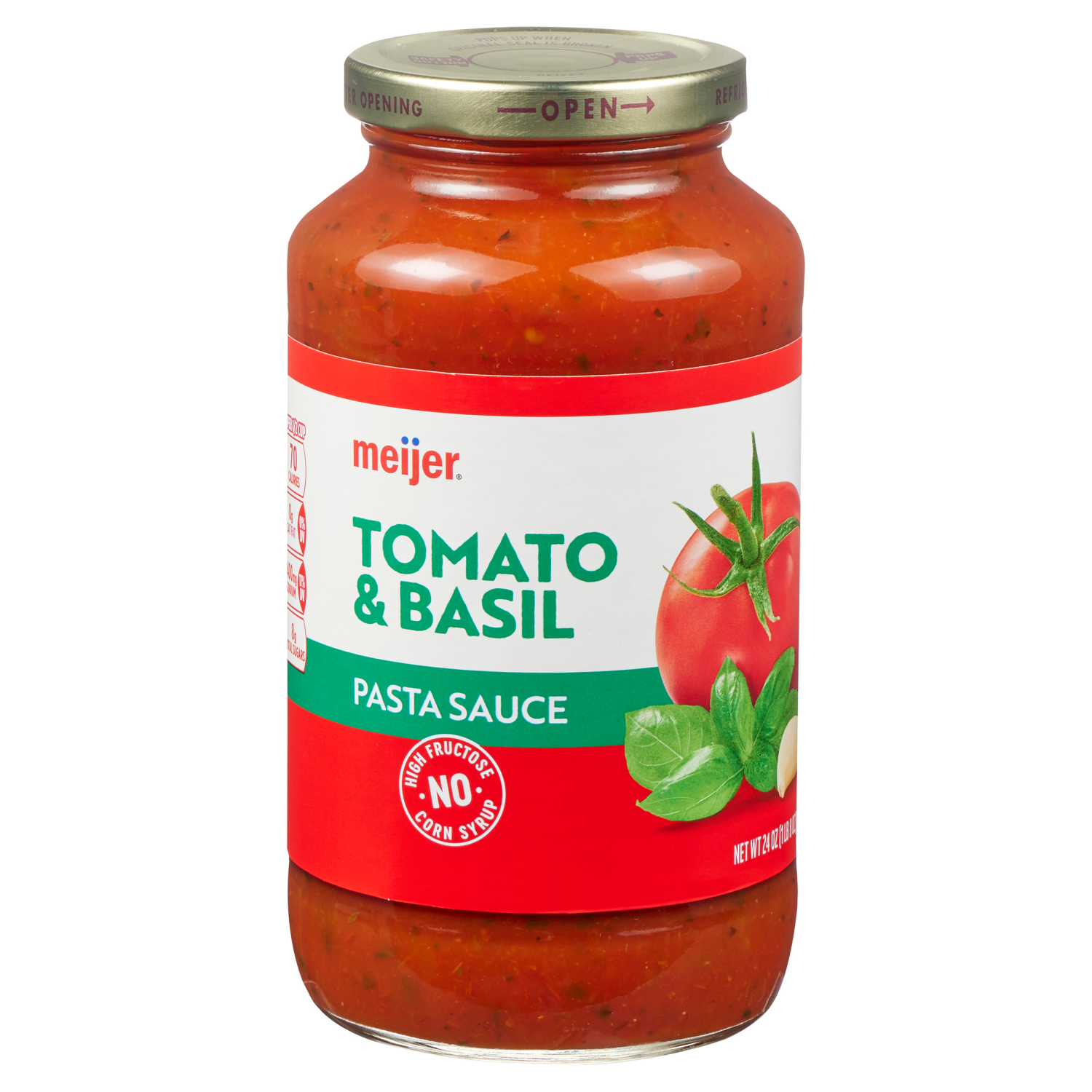 slide 1 of 3, Meijer Tomato Basil Pasta Sauce, 24 oz