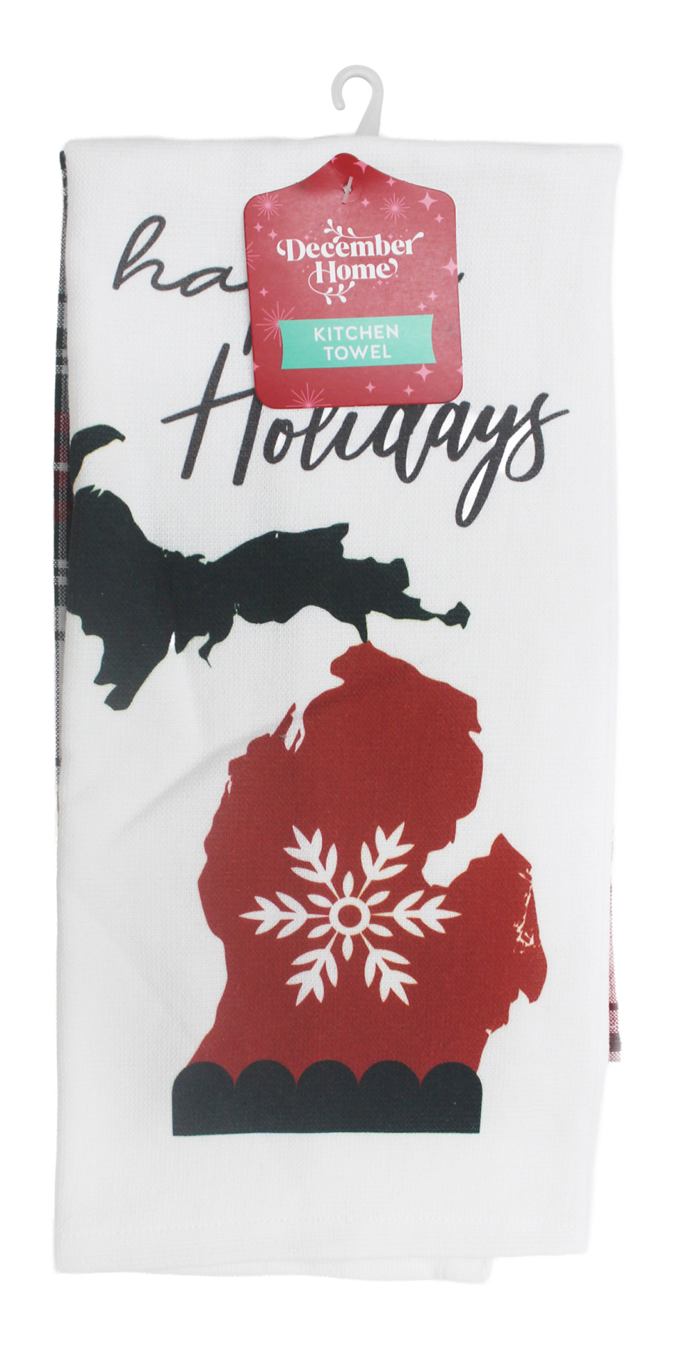 slide 1 of 2, December Home Red Martin Plaid Printed Dual Purpose KT, 2 Pack, 16 in x 26 in, 2 ct