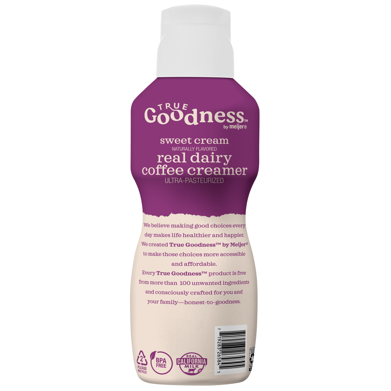 slide 2 of 3, True Goodness Real Dairy Coffee Creamer Sweet Cream - 32 oz, 32 oz